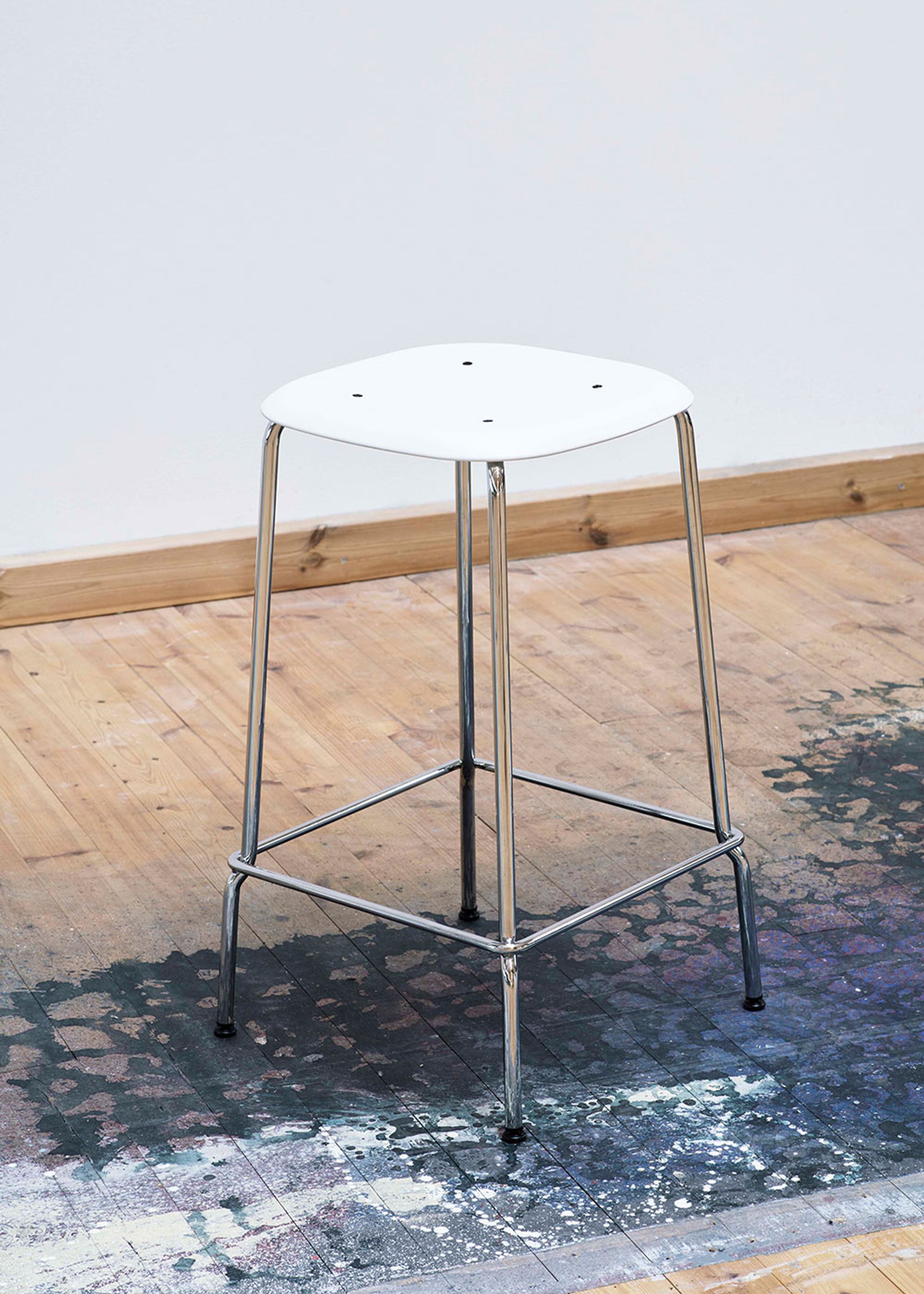 HAY - Barstol - Soft Edge P30 - Dusty Green/Chromed Steel