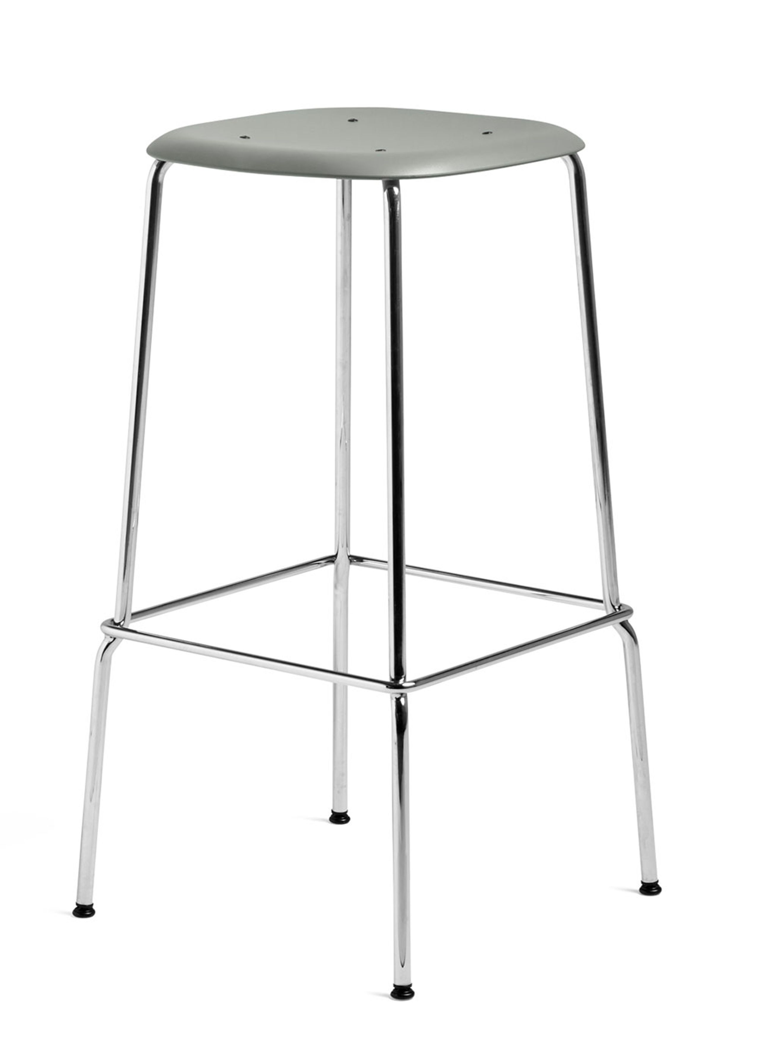 HAY - Barstol - Soft Edge P30 - Dusty Green/Chromed Steel