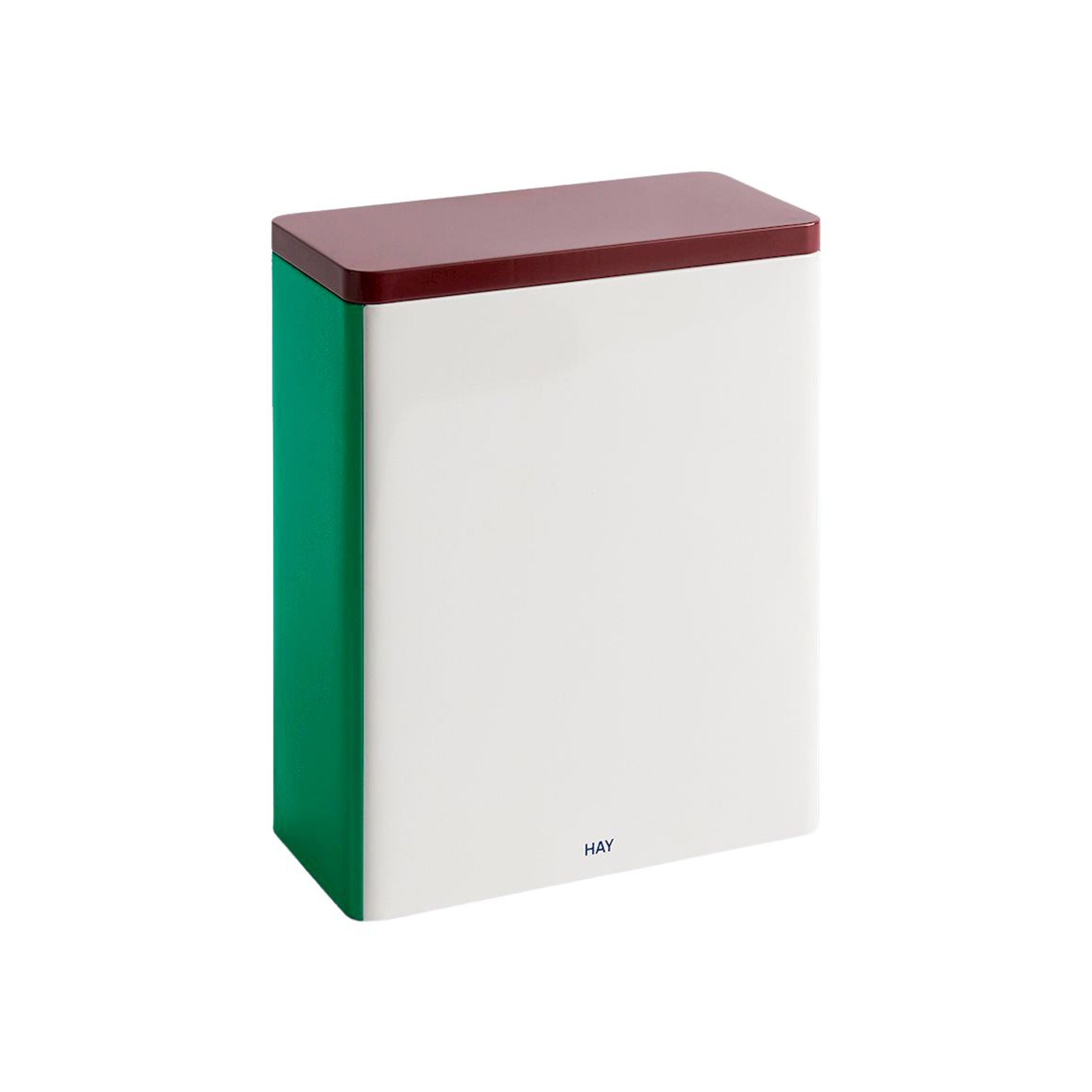 HAY - Beholder - Tin opbevaring - X-Large - Off-White, Burgundy and Green