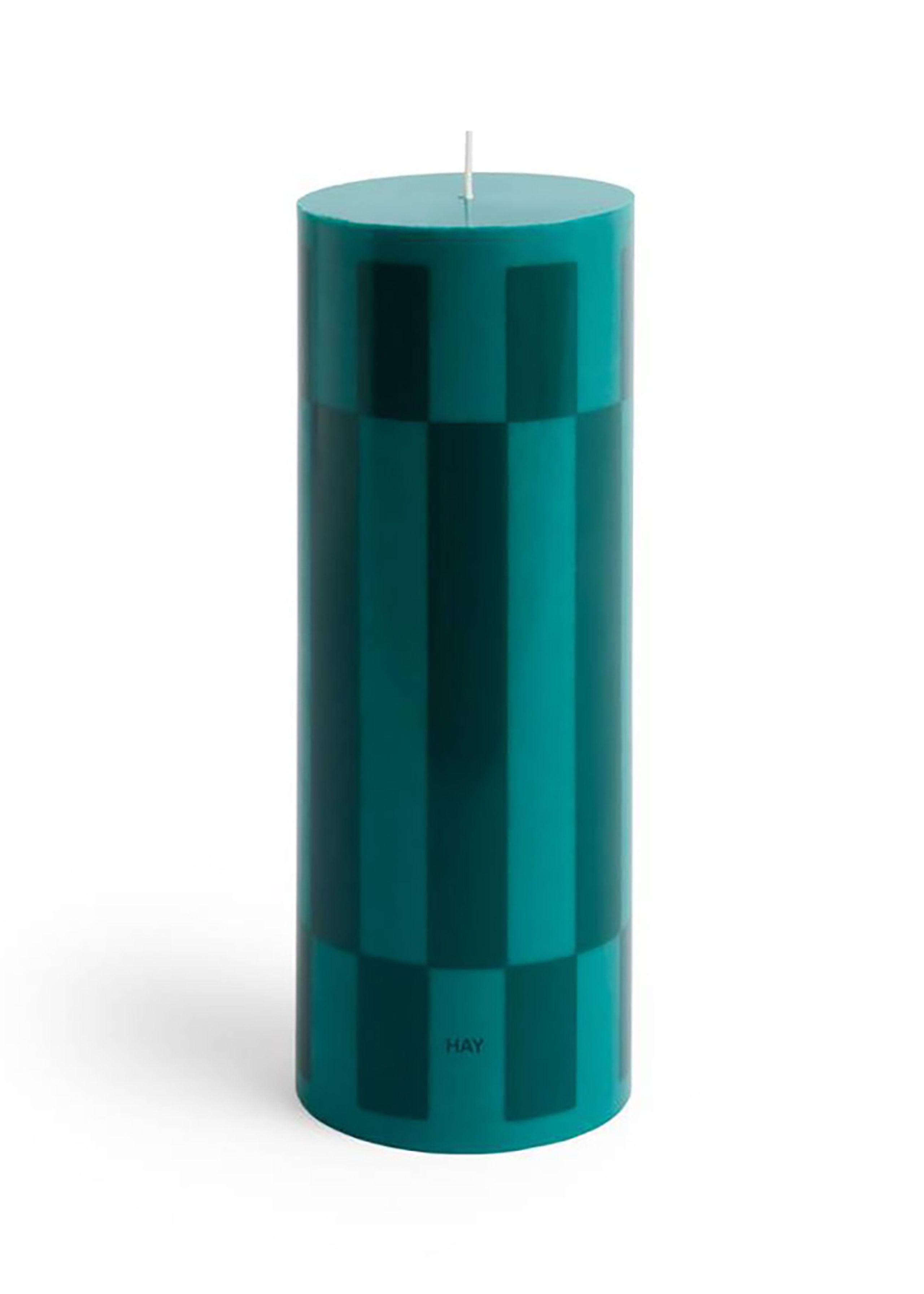 HAY - Bloklys - Column Candle - Green | Dark Green