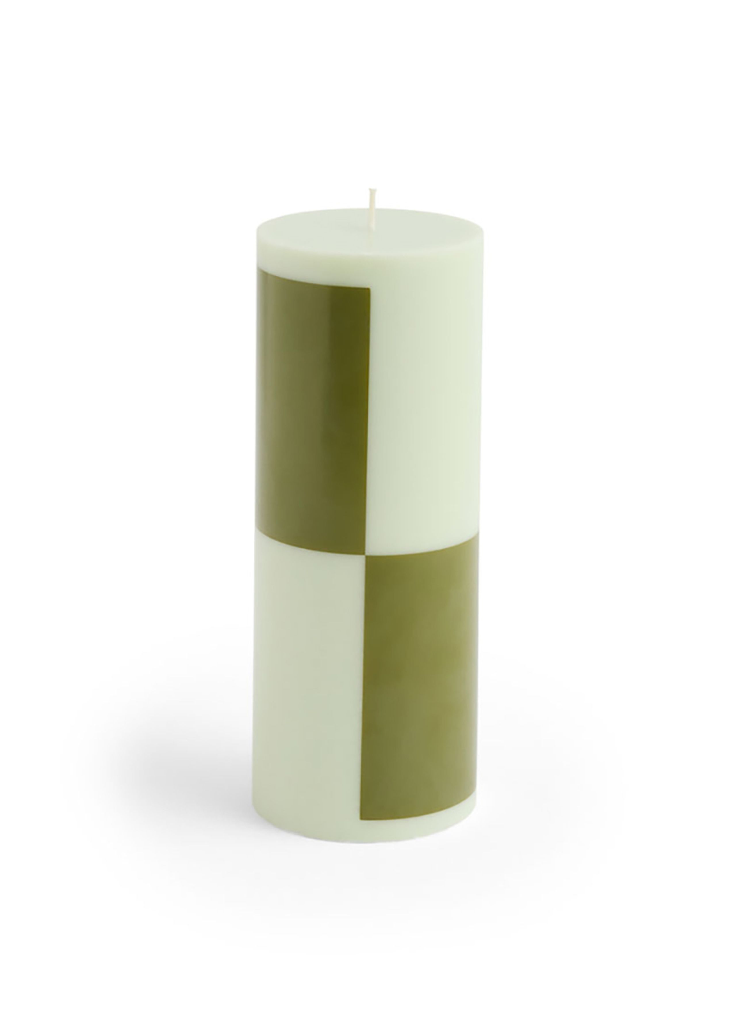HAY - Bloklys - Column Candle - Light Green | Army Green