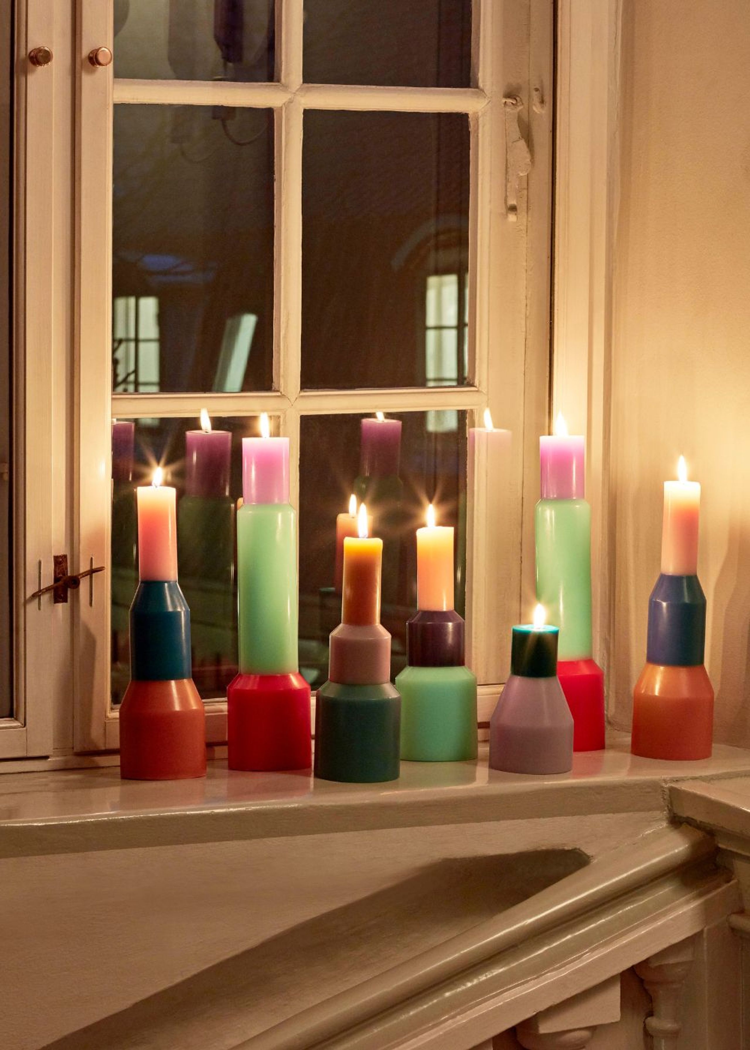 HAY - Block Candle - Pillar Candle - Light Blue - Small Tall