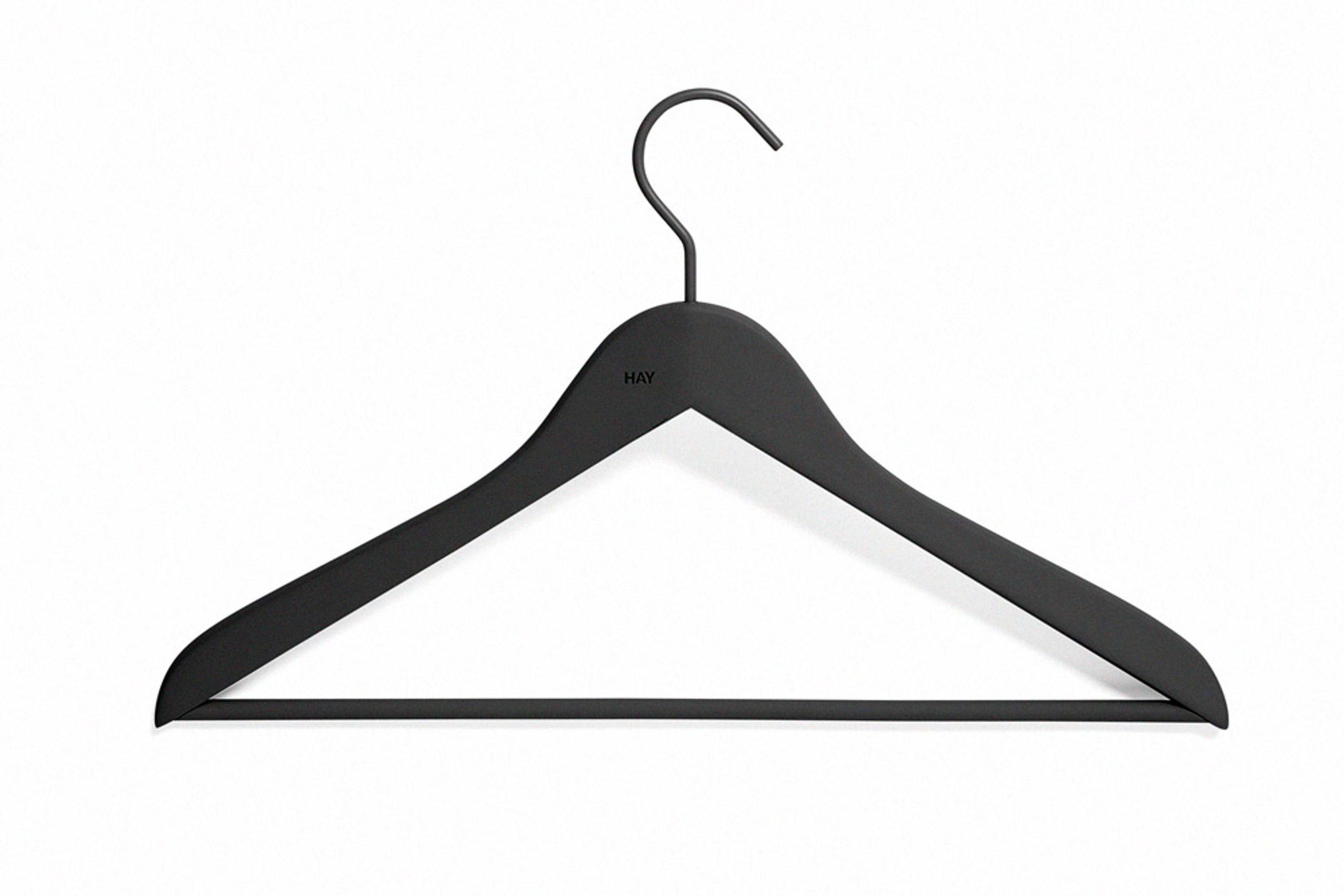 HAY - Bügel - Soft Coat Hanger - Slim Black w. Bar