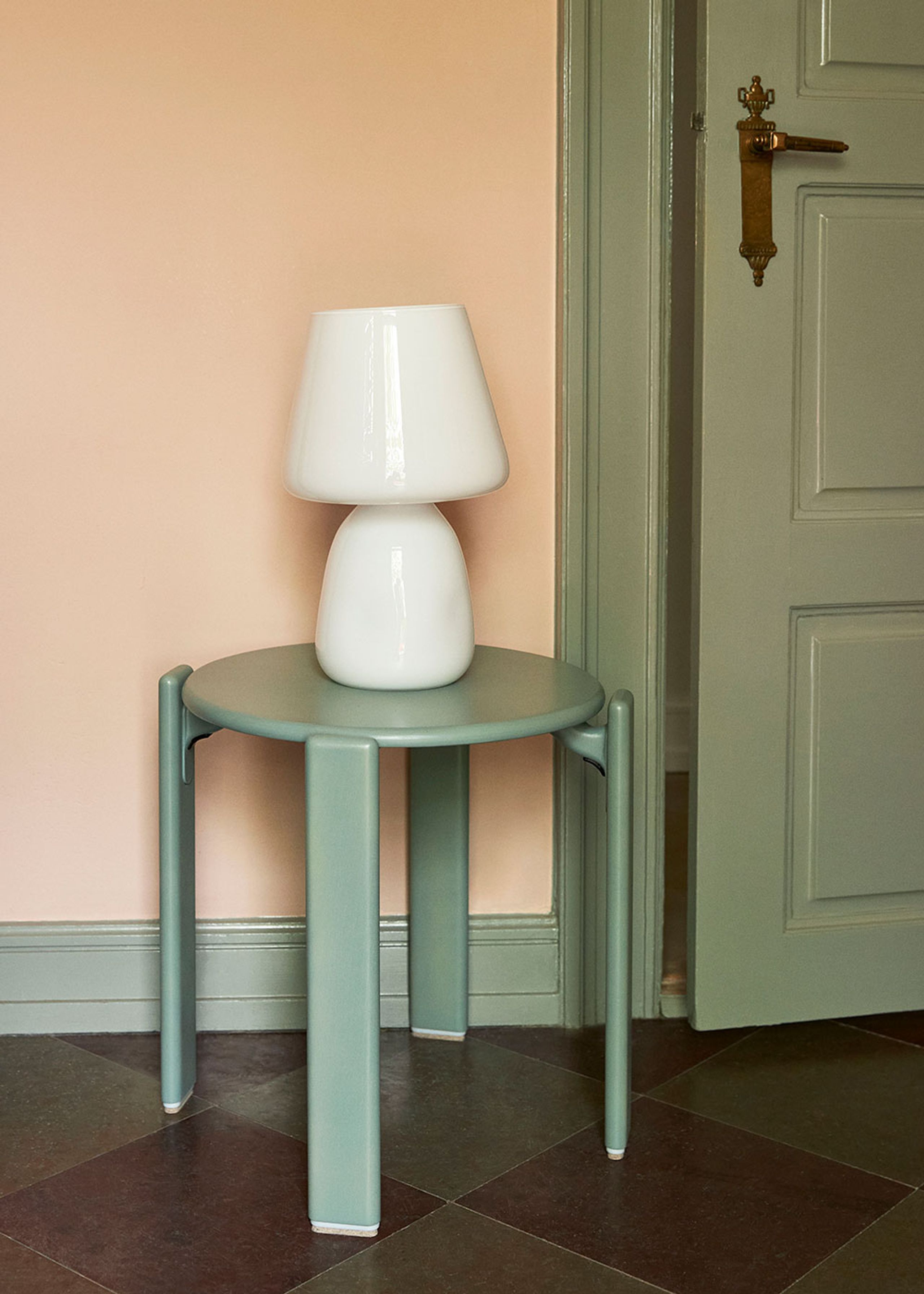 HAY - Candeeiro de mesa - Apollo Table Lamp Shade - Opal Glass Cork