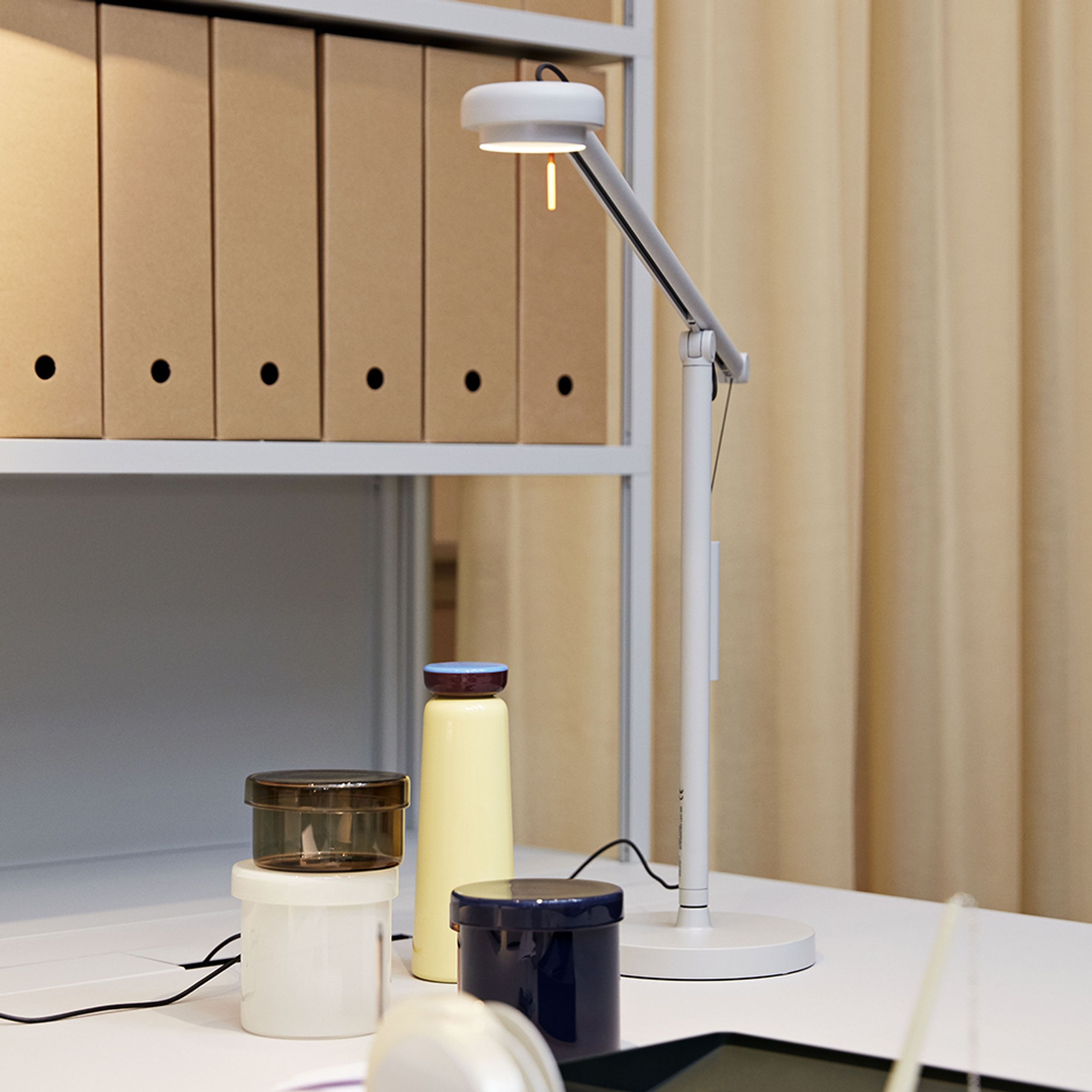 HAY - Table Lamp - Fifty Fifty Mini - Ash Grey