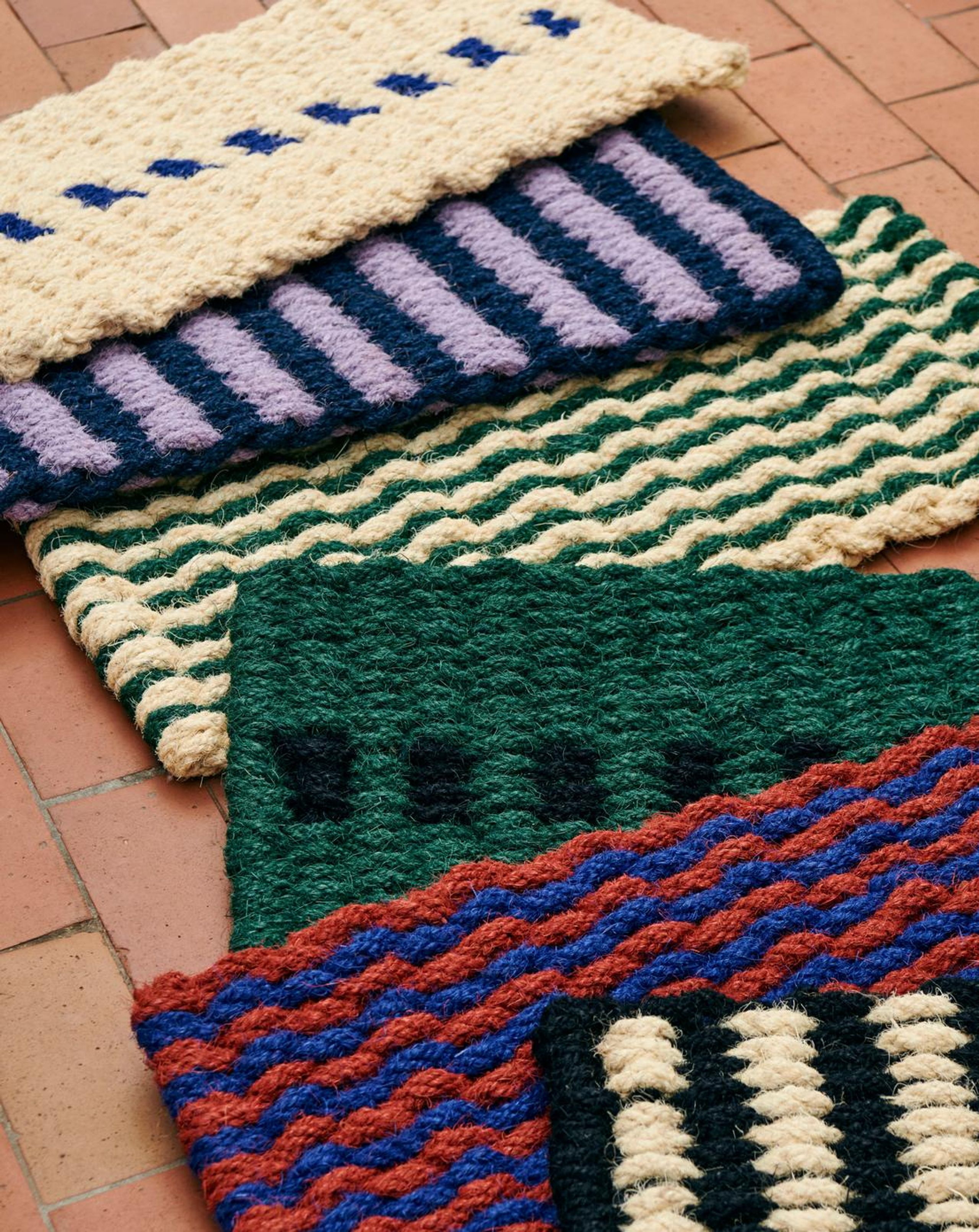 HAY - Doormat - Coco Door Mat - Stripe Wide - Black and white