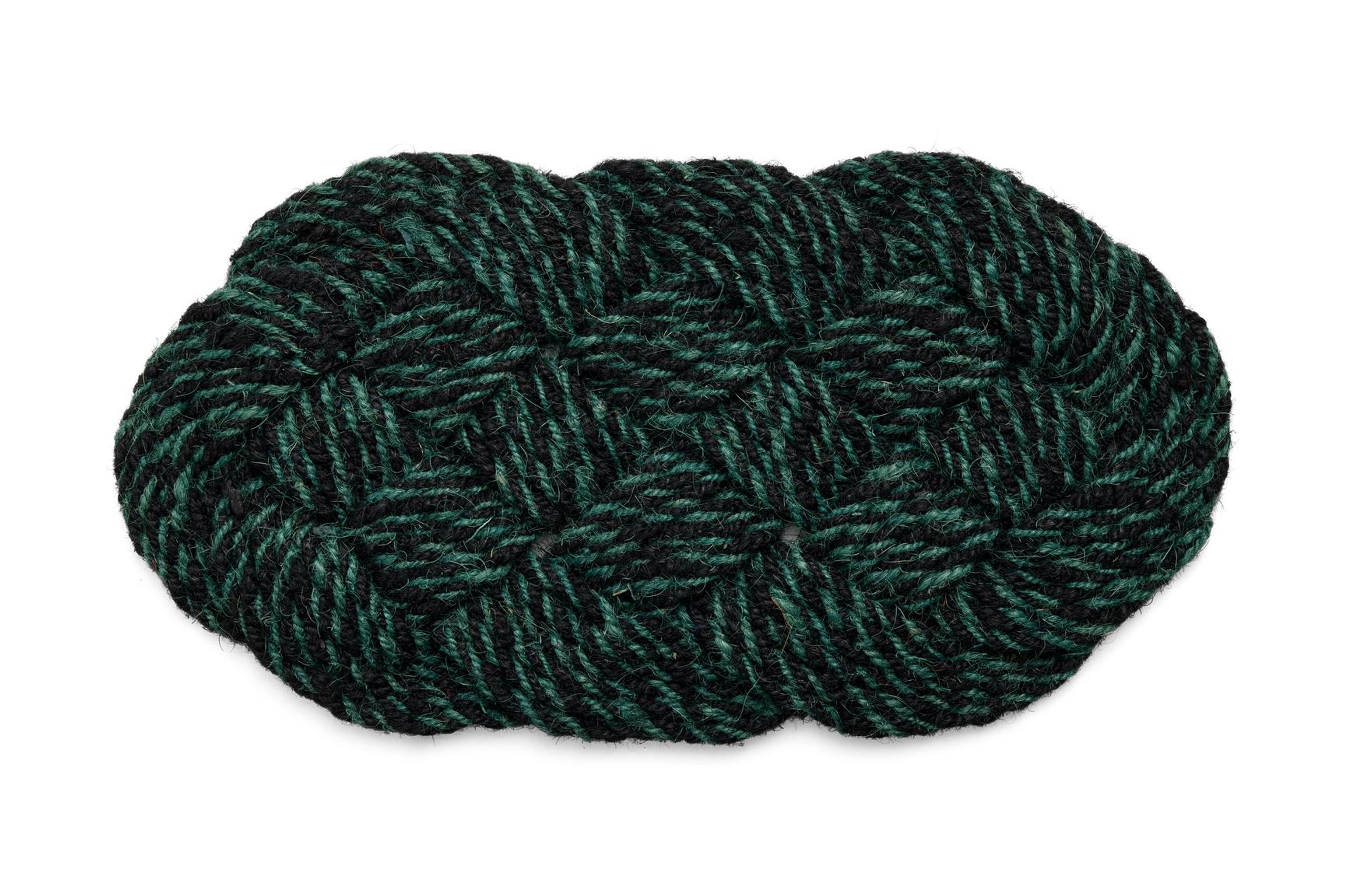 HAY - Fußmatte - Coco Door Mat Swirl - Green / Black