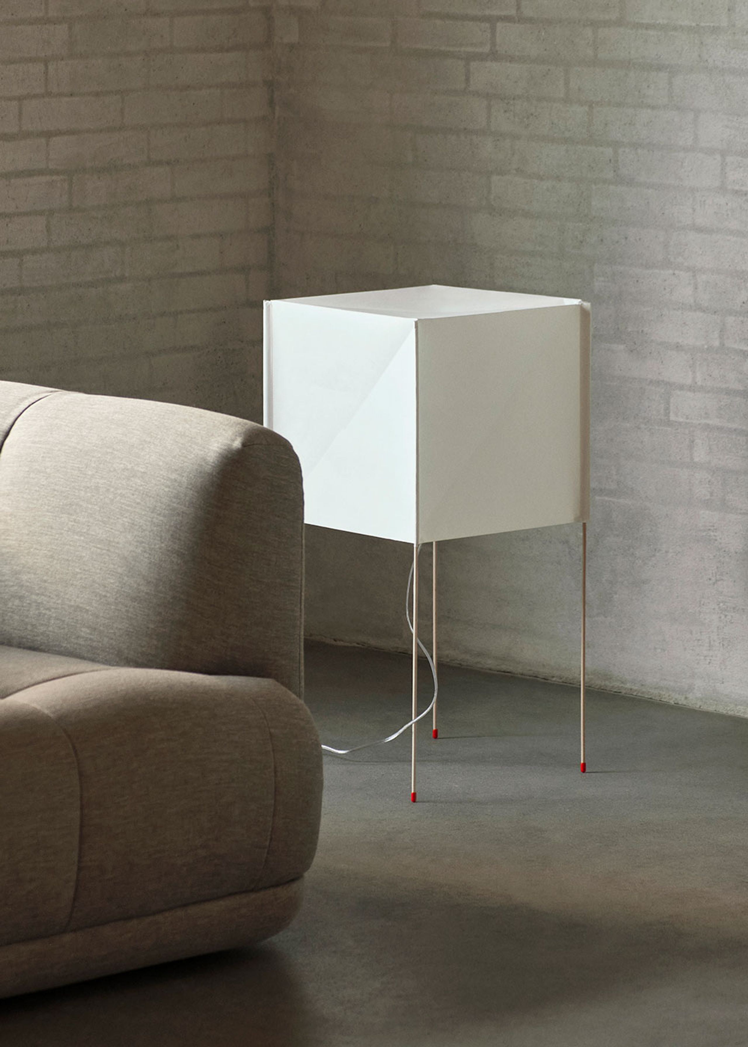 HAY - Gulvlampe - Paper Cube Floor Lamp - White