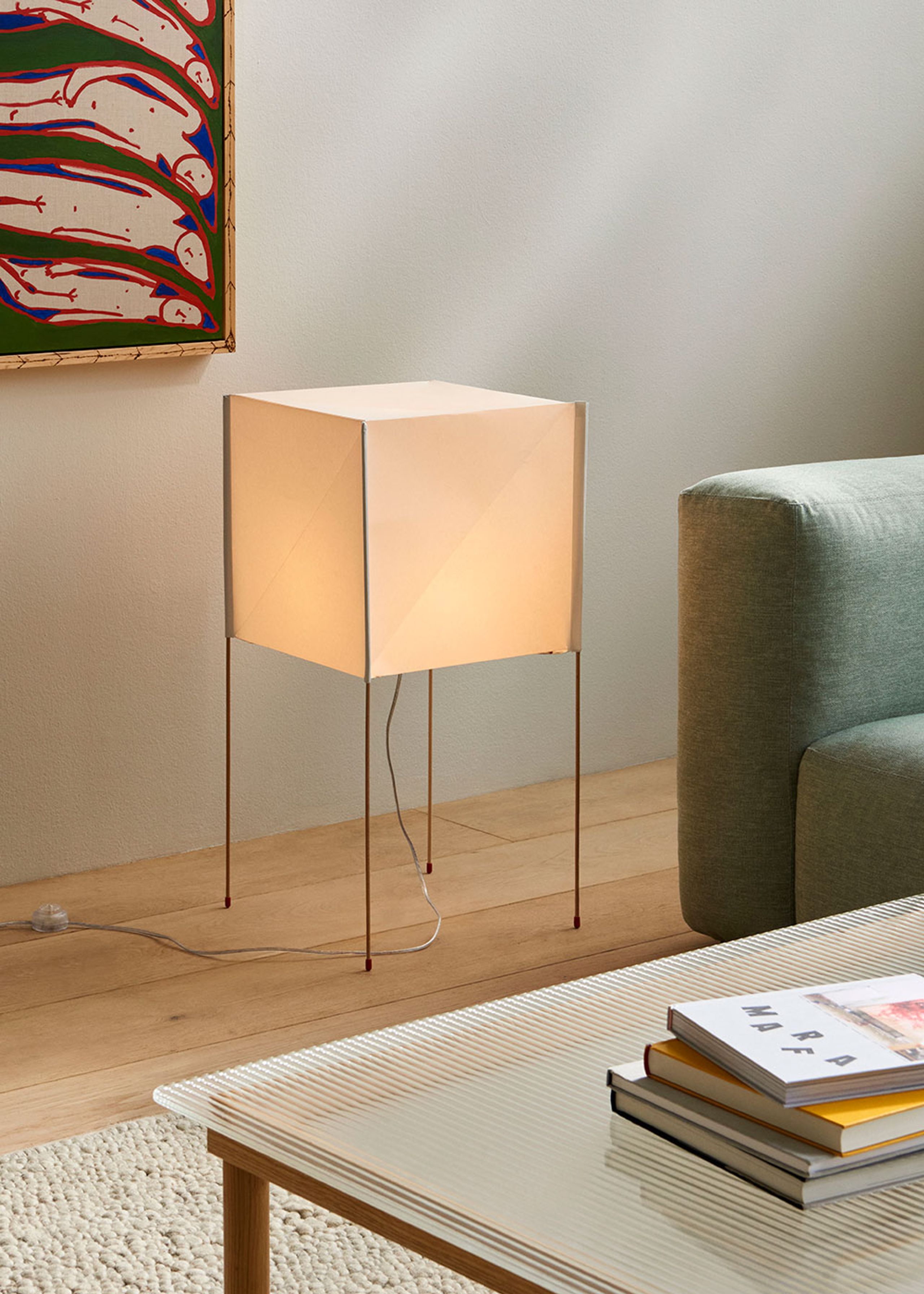 HAY - Gulvlampe - Paper Cube Floor Lamp - White