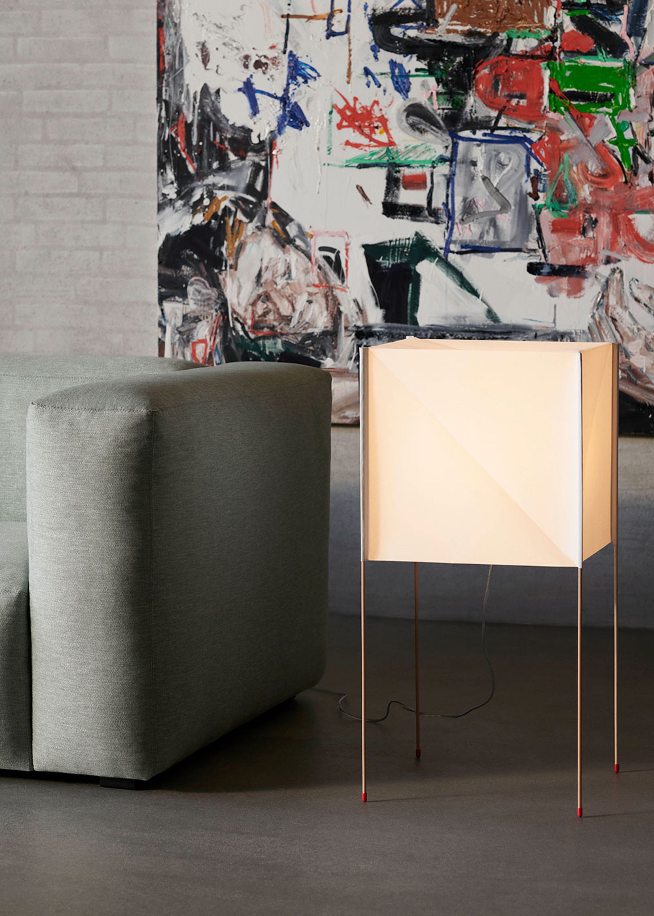 HAY - Gulvlampe - Paper Cube Floor Lamp - White