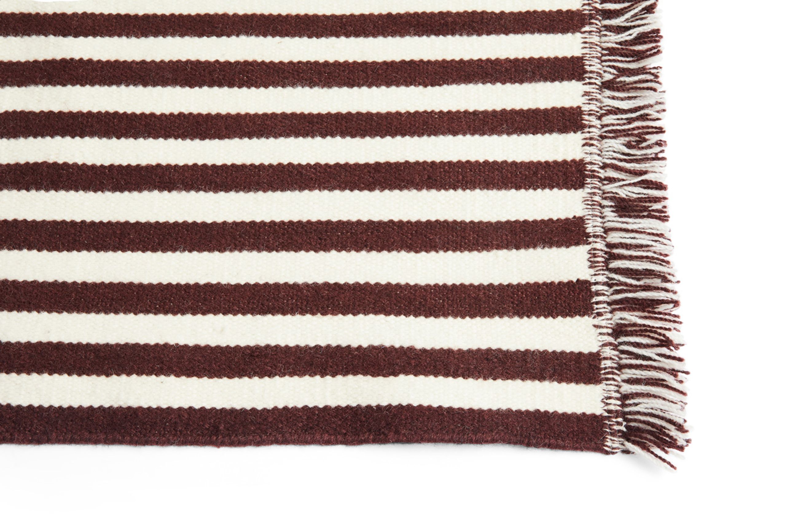 HAY - Koberec - Stripes & Stripes Wool Carpet - Cream - L200 x W60