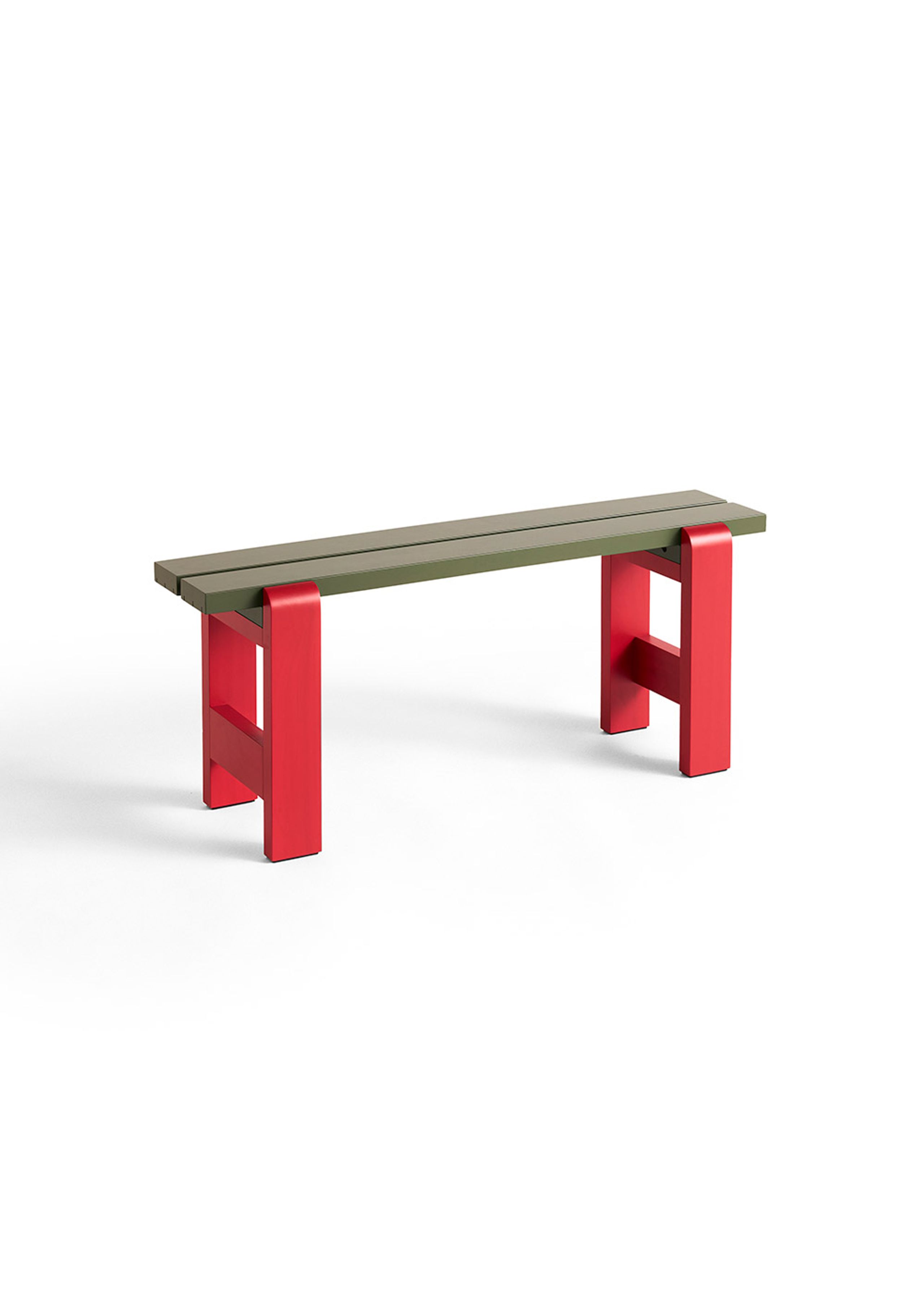 HAY - Garden bench - Weekday Bench Duo - Olive & Wine Red