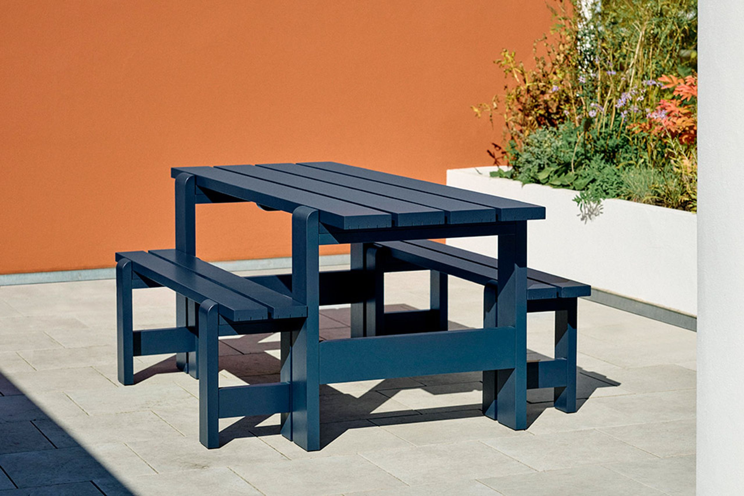 HAY - Garden bench - Weekday Bench - Steel Blue
