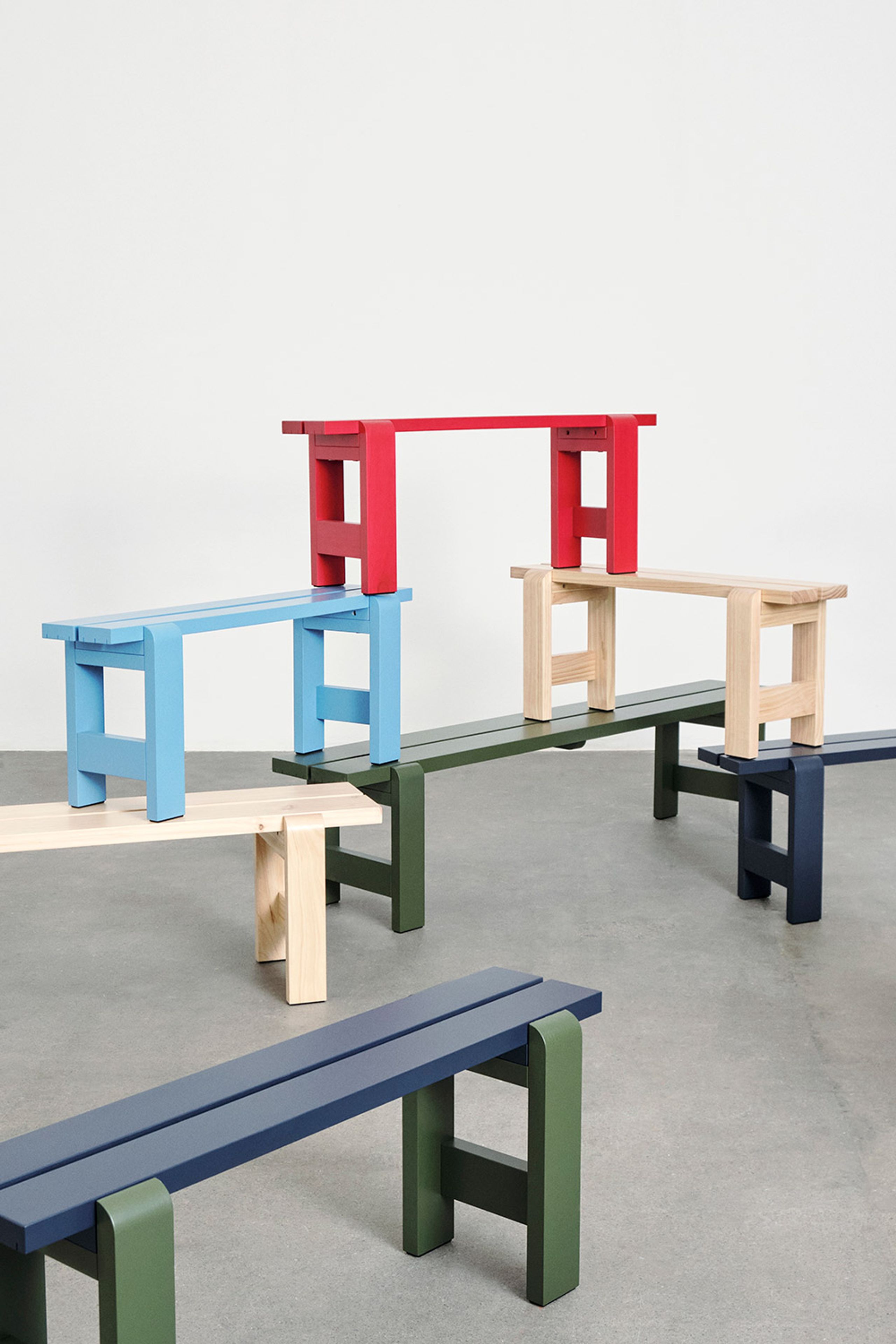 HAY - Garden bench - Weekday Bench - Steel Blue