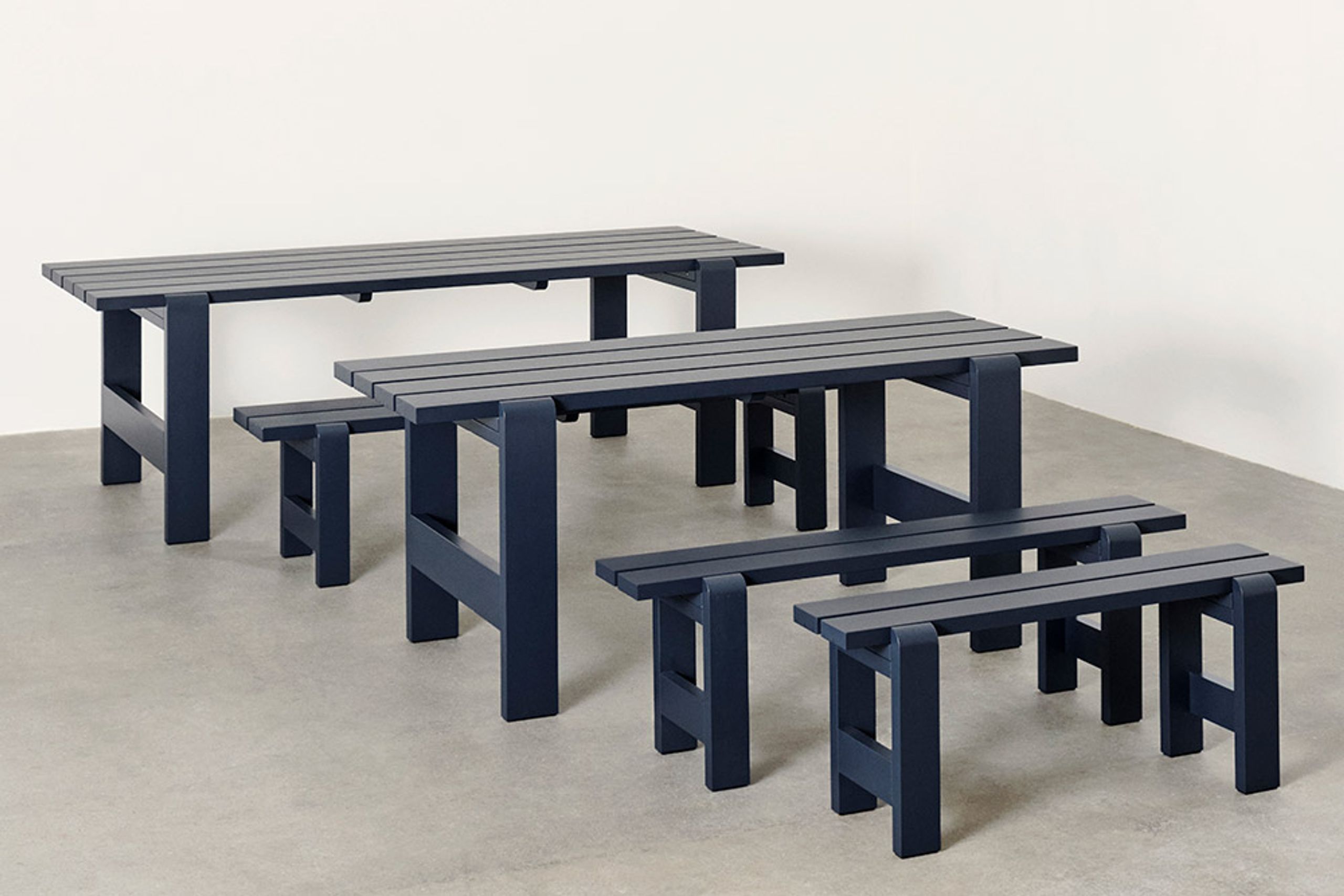 HAY - Garden bench - Weekday Bench - Steel Blue