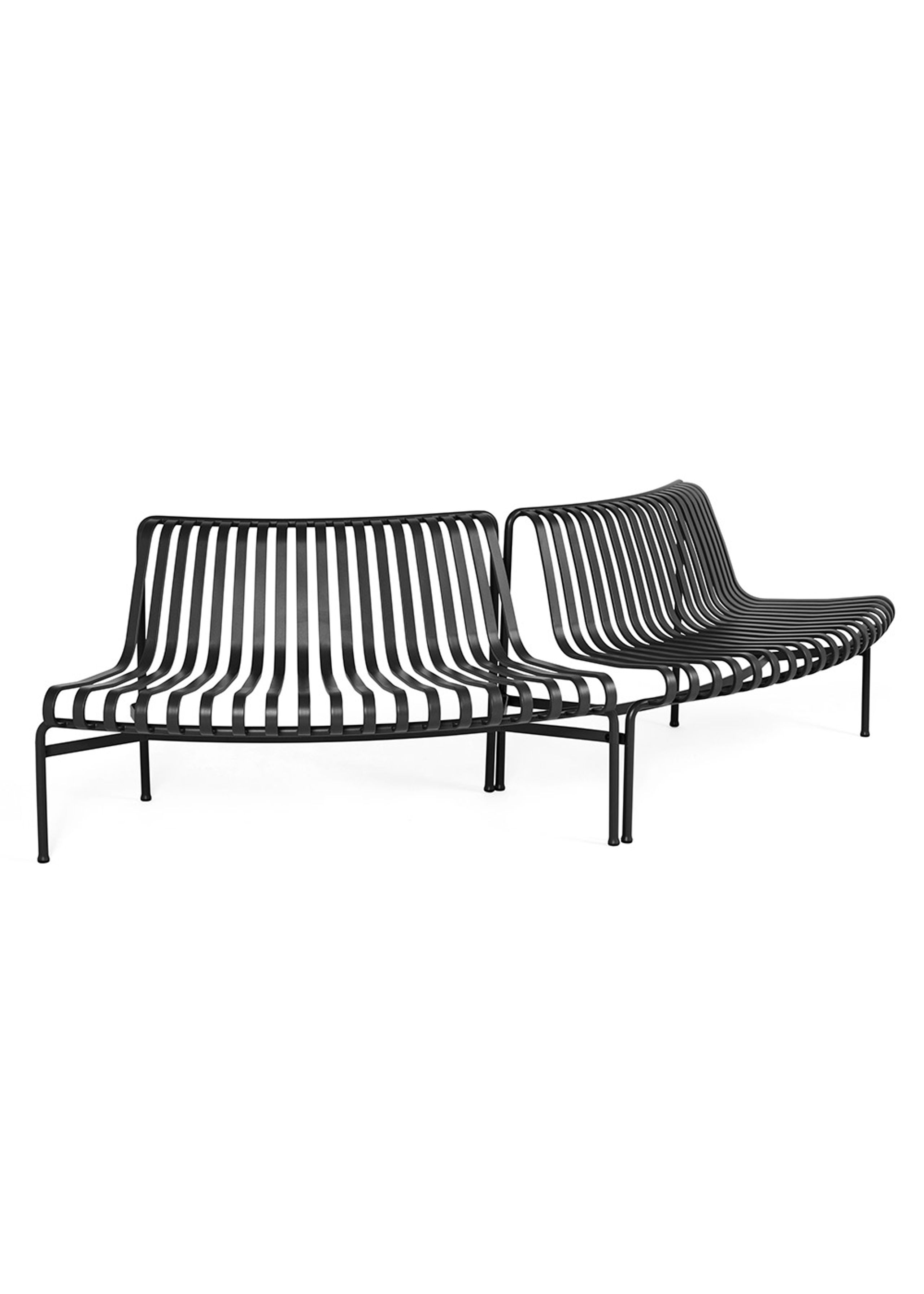 HAY - Panchina da giardino - Palissade park dining bench out-out - Anthracite