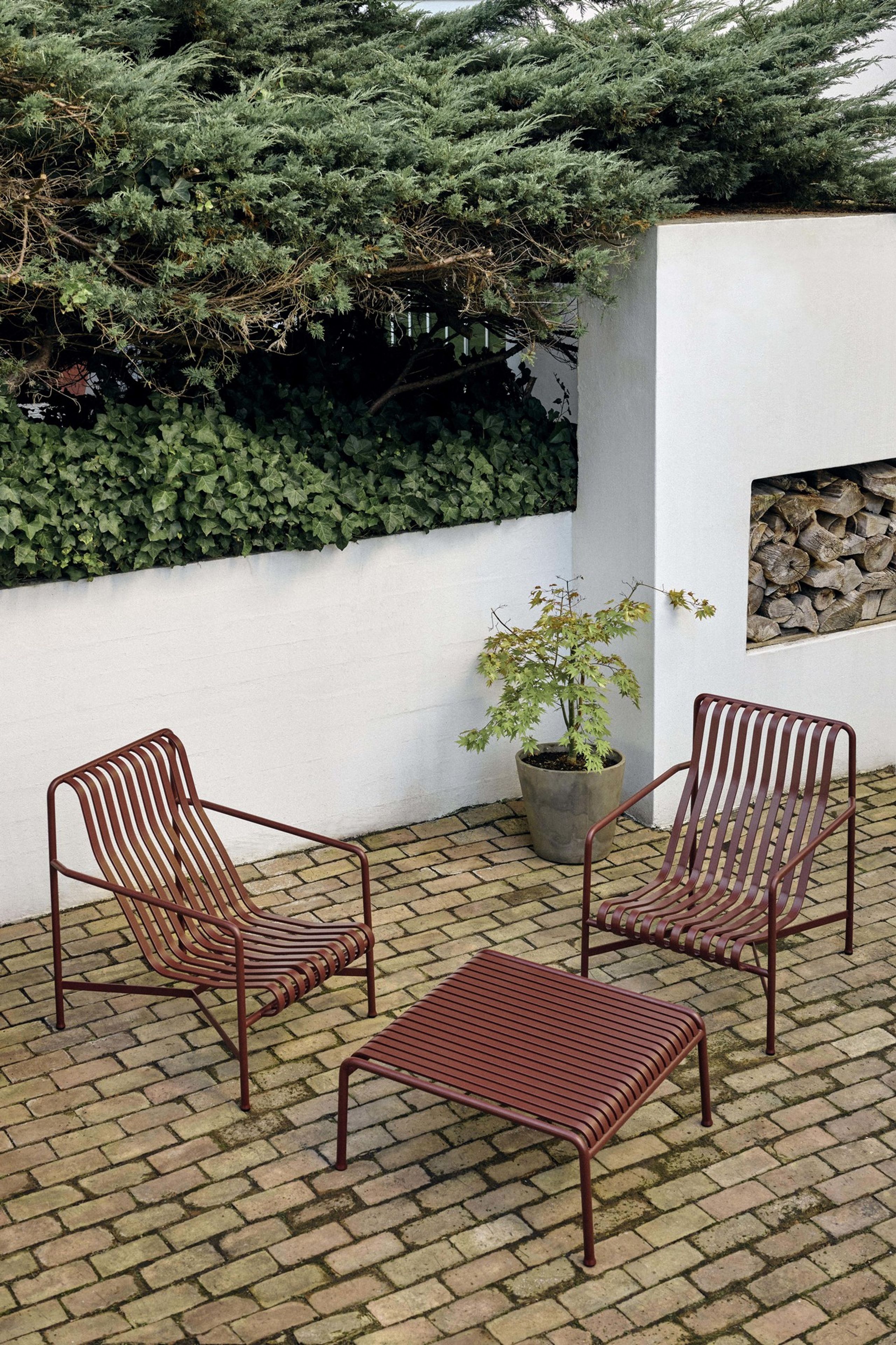 HAY - Garden table - PALISSADE / Low Table - Iron Red