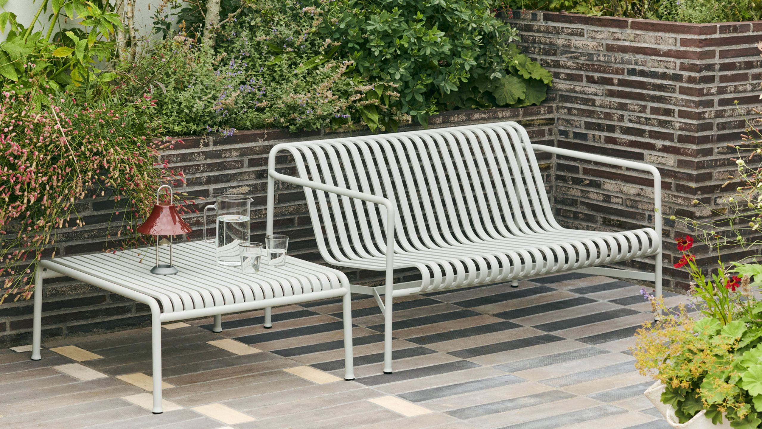 HAY - Garden table - PALISSADE / Low Table - Sky Grey