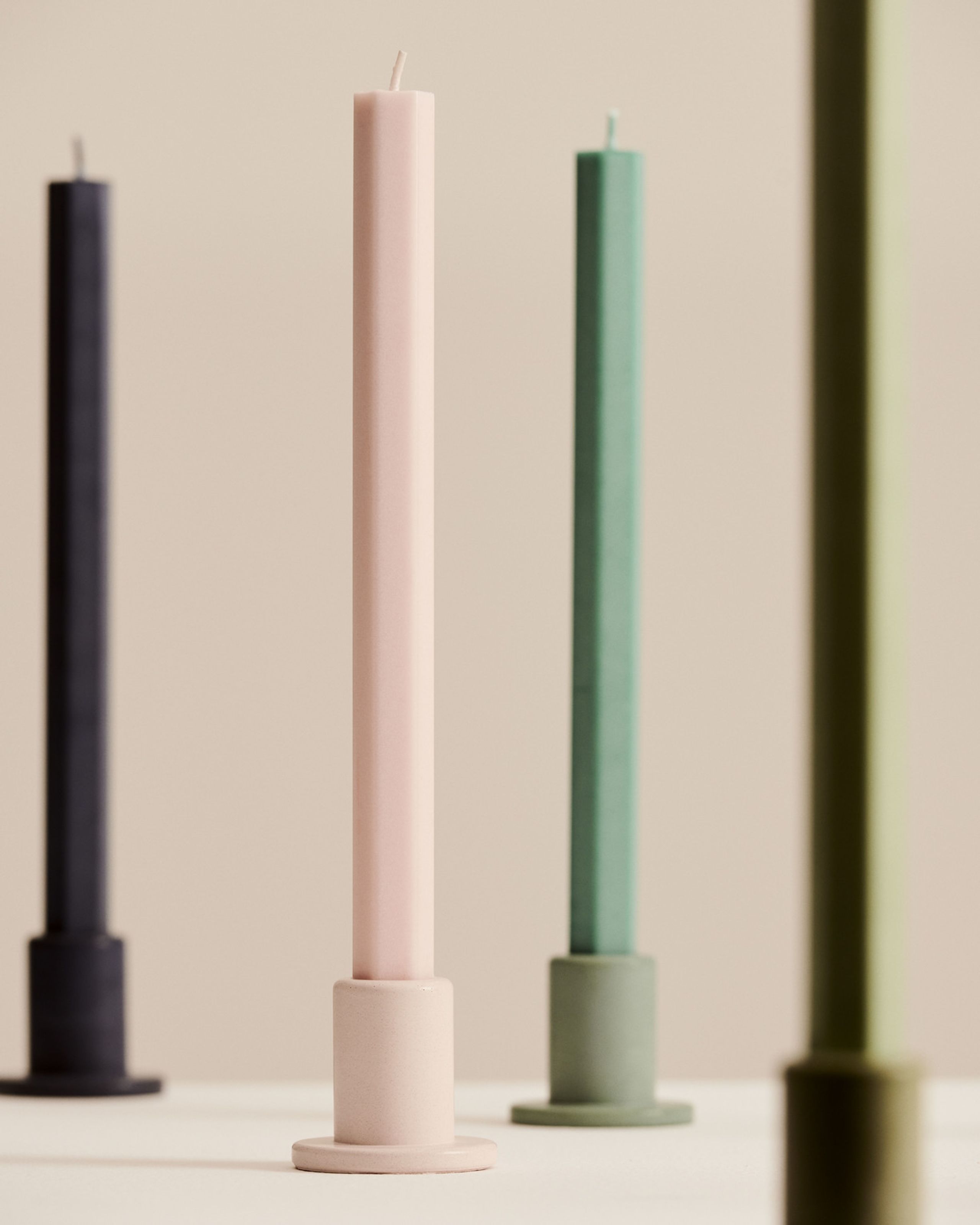 HAY - Garden sofa - Tube Candleholder Concrete - Small - Emerald green