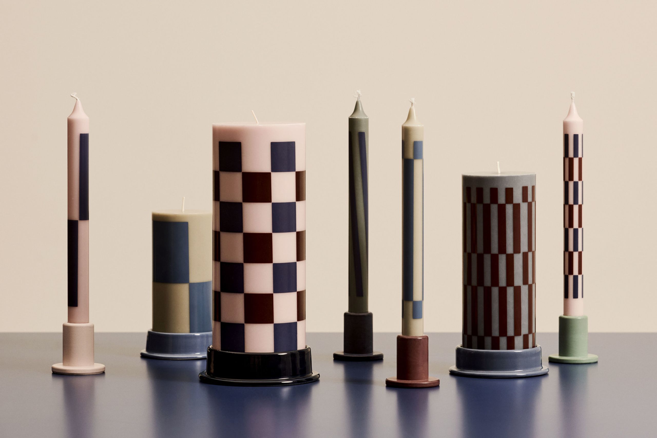 HAY - Garden sofa - Tube Candleholder Concrete - Small - Light blue