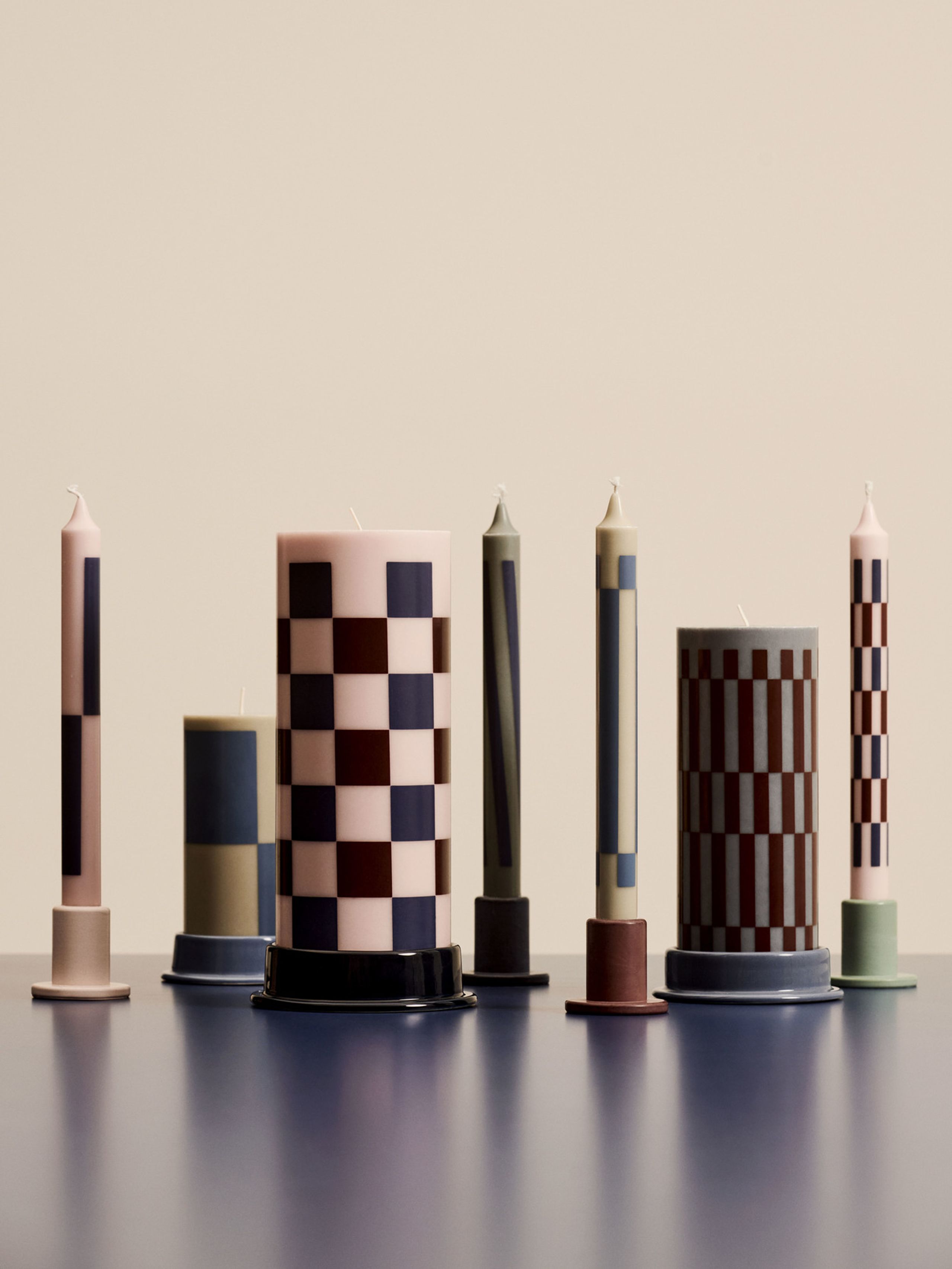 HAY - Havesofa - Tube Candleholder Concrete - Small - Light pink