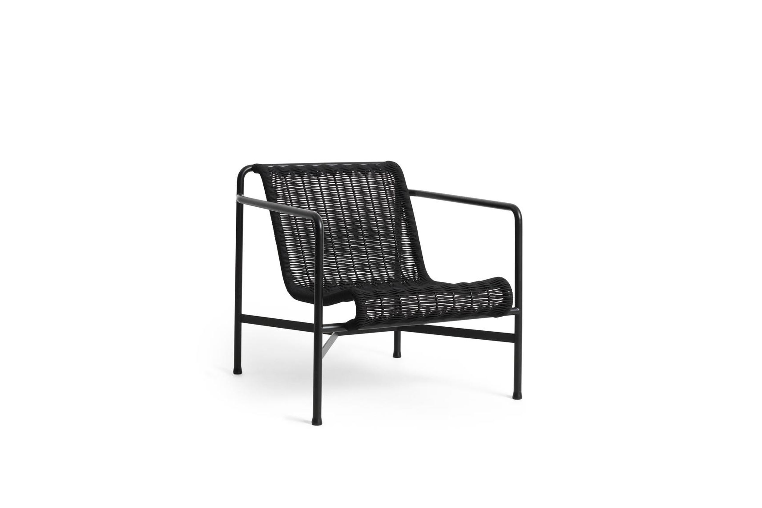 HAY - Gartenstuhl - Palissade Cord Lounge Chair Low - Anthracite