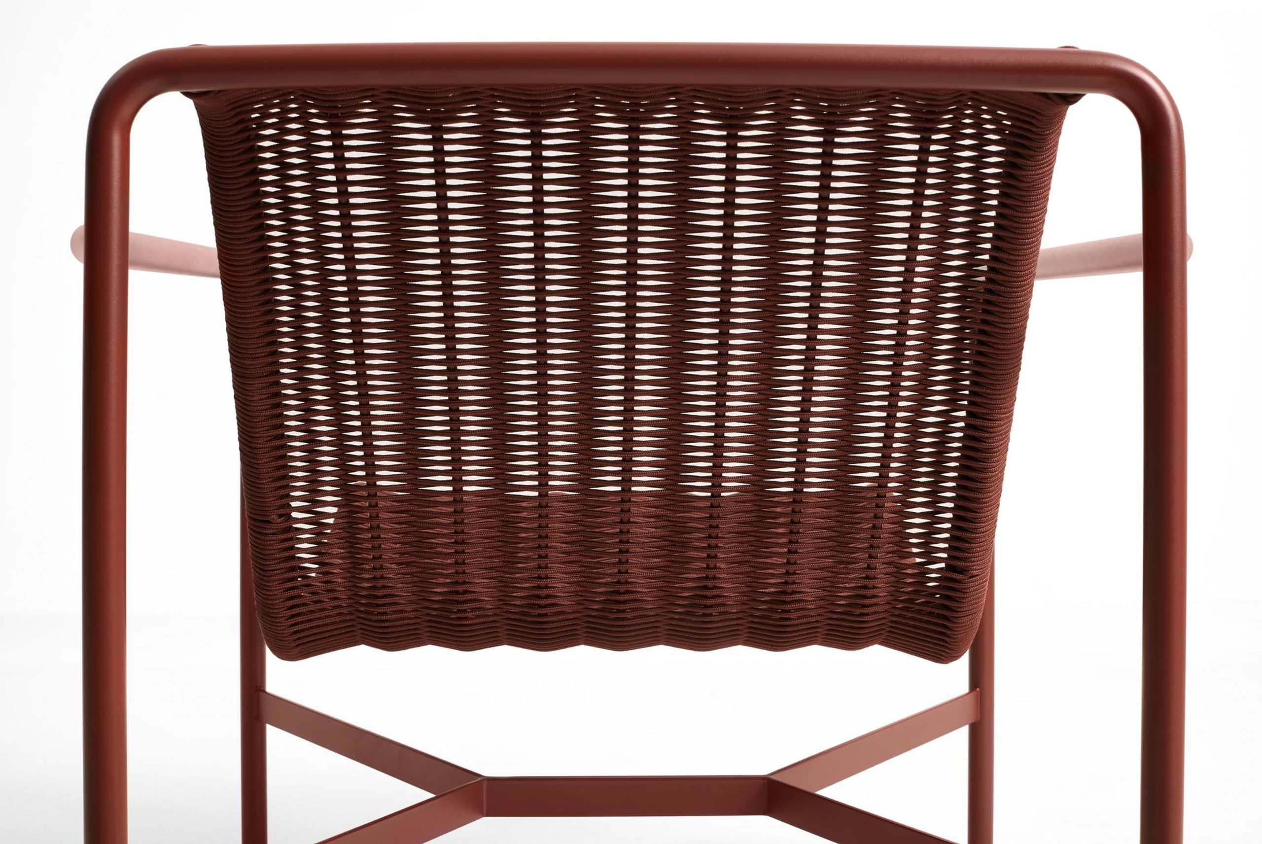 HAY - Gartenstuhl - Palissade Cord Lounge Chair Low - Iron Red