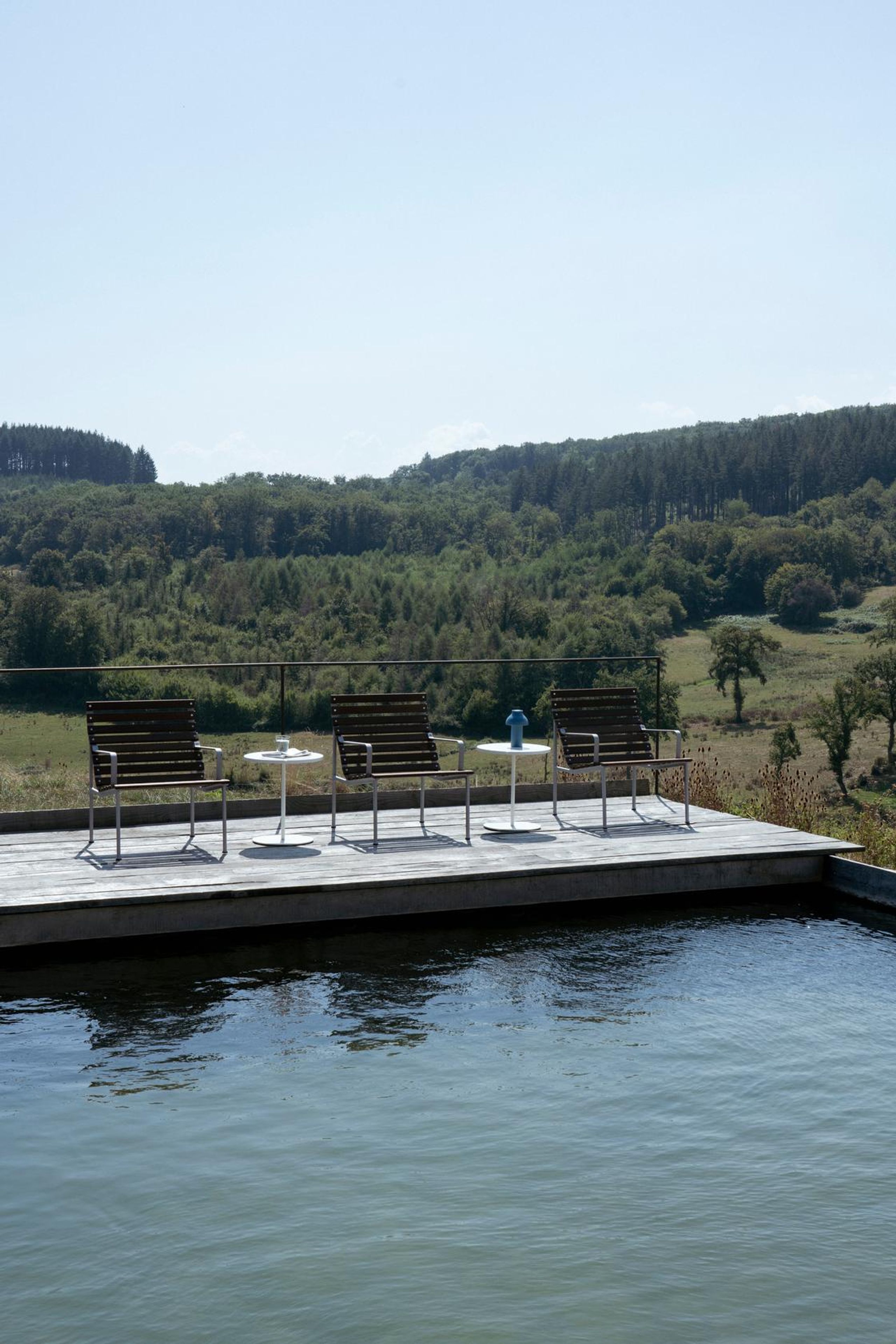 HAY - Garden chair - Traverse Lounge Armchair - Heat Treated Oiled Ash / Aluminium