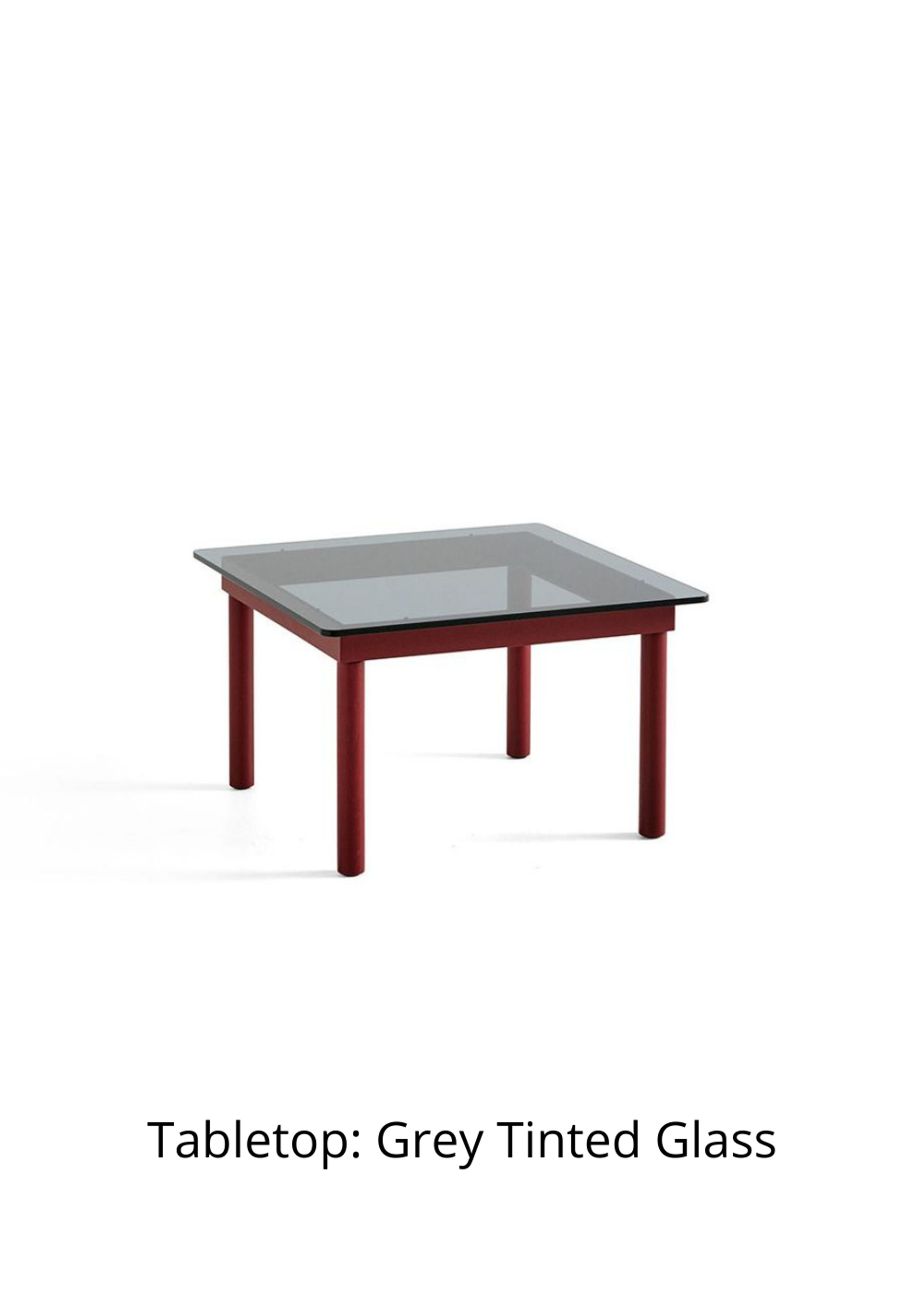 HAY - Coffee table - Kofi / 60 x 60 - Base: Barn Red Water-Based Lacquered Oak