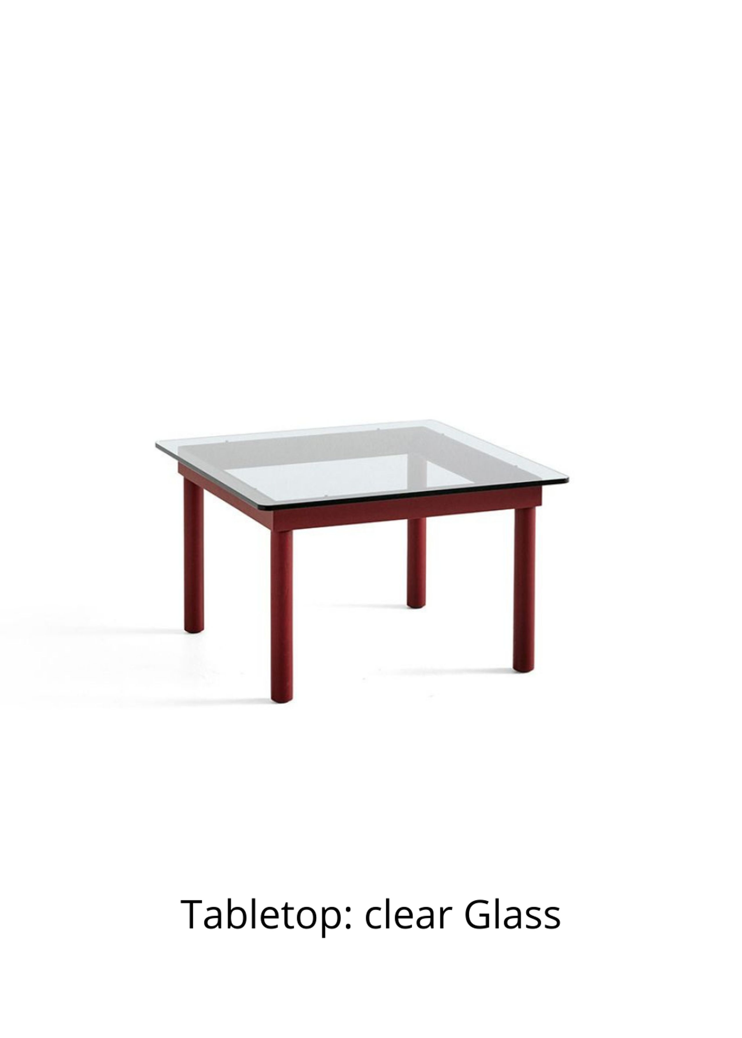 HAY - Coffee table - Kofi / 60 x 60 - Base: Barn Red Water-Based Lacquered Oak