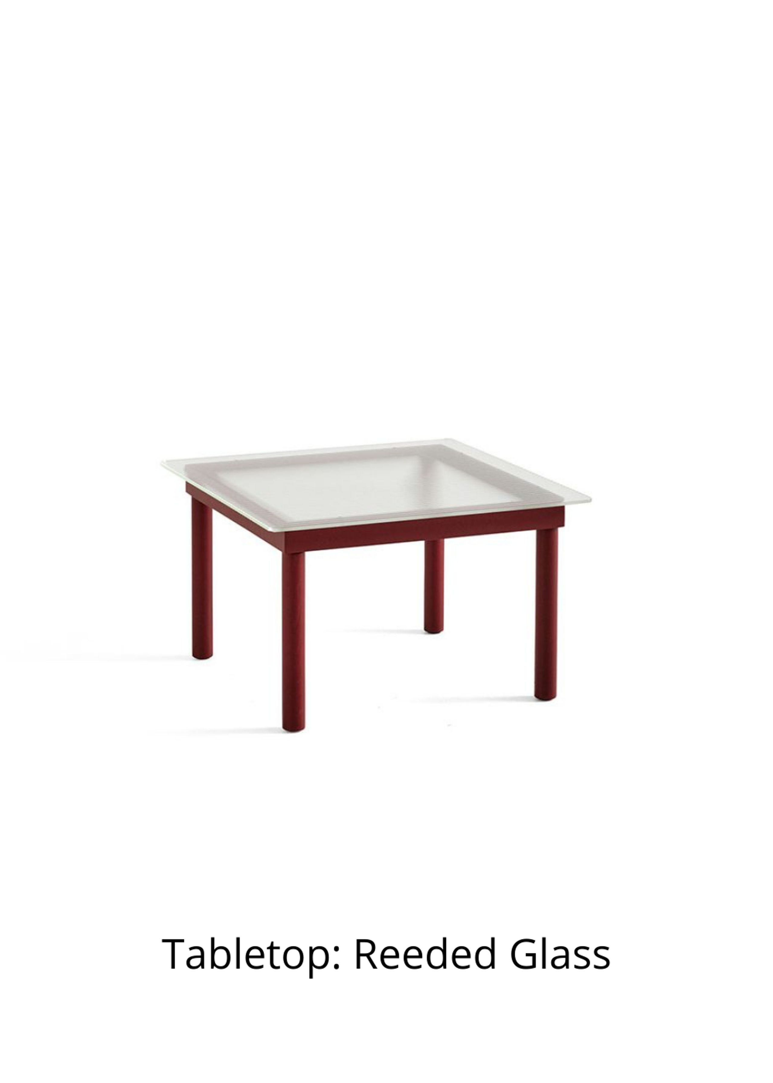 HAY - Coffee table - Kofi / 60 x 60 - Base: Barn Red Water-Based Lacquered Oak