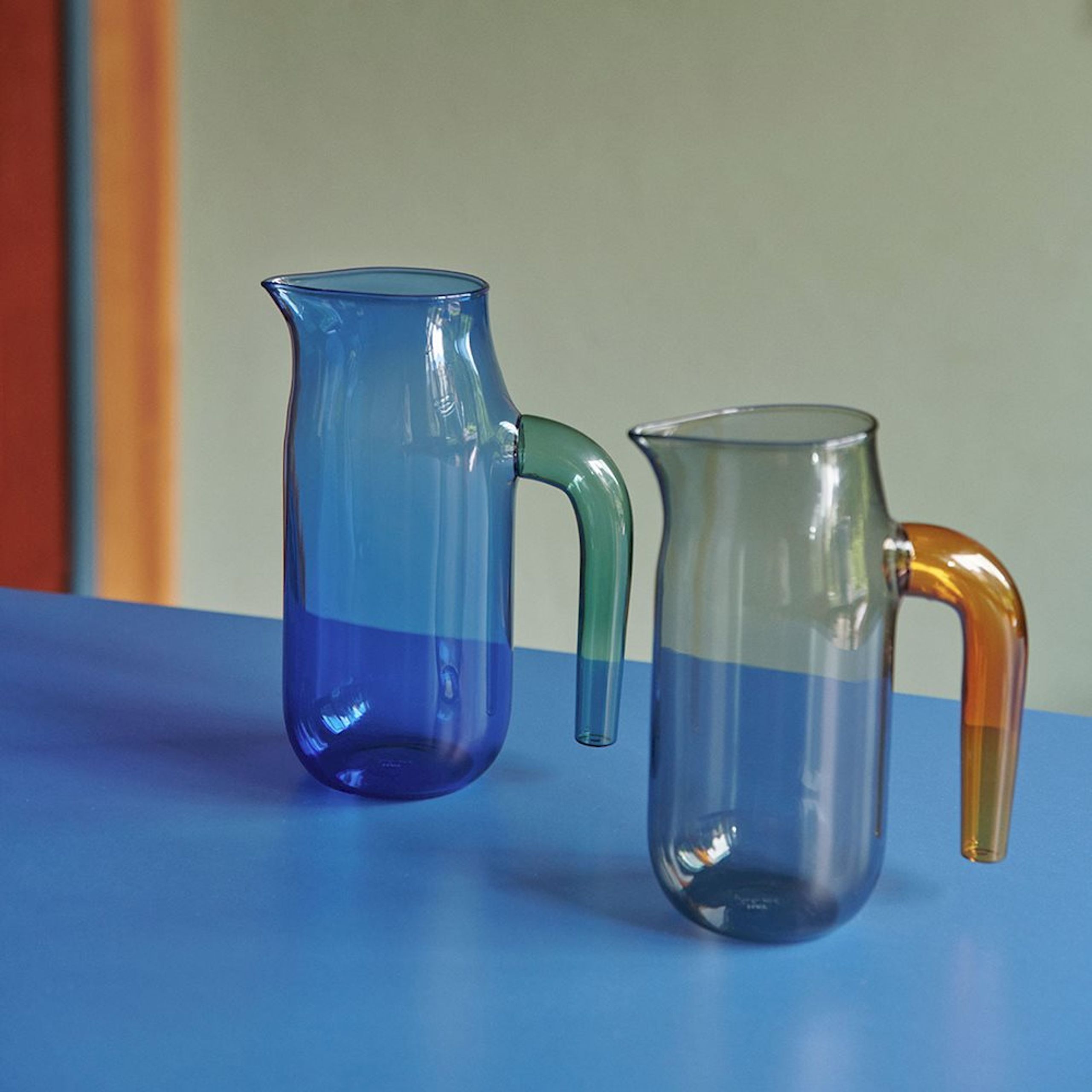 HAY - Kanne - Glass Jug - X-Large - Blue