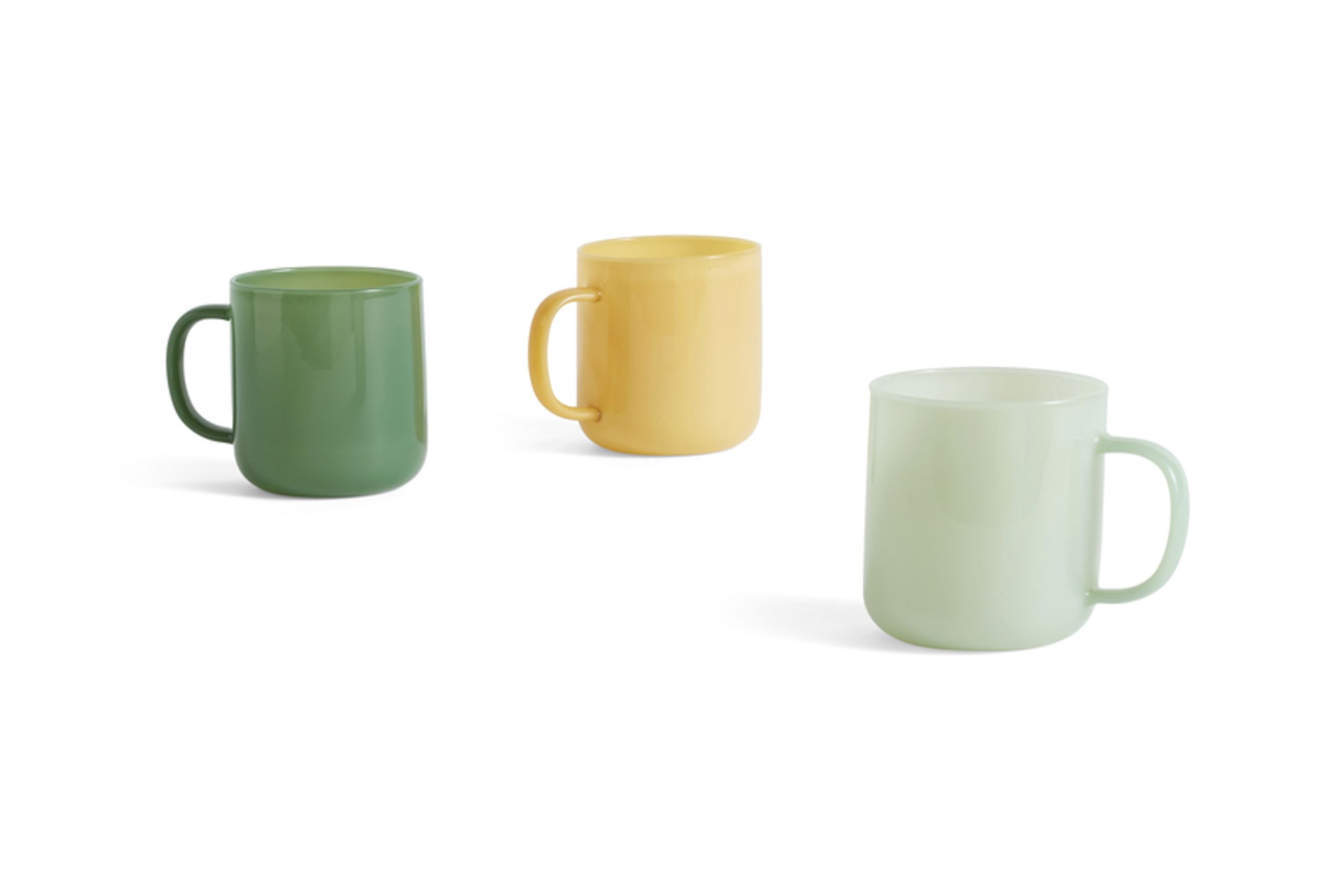 HAY - Cup - Borosilicate Mug - 2 pcs - Jade Yellow