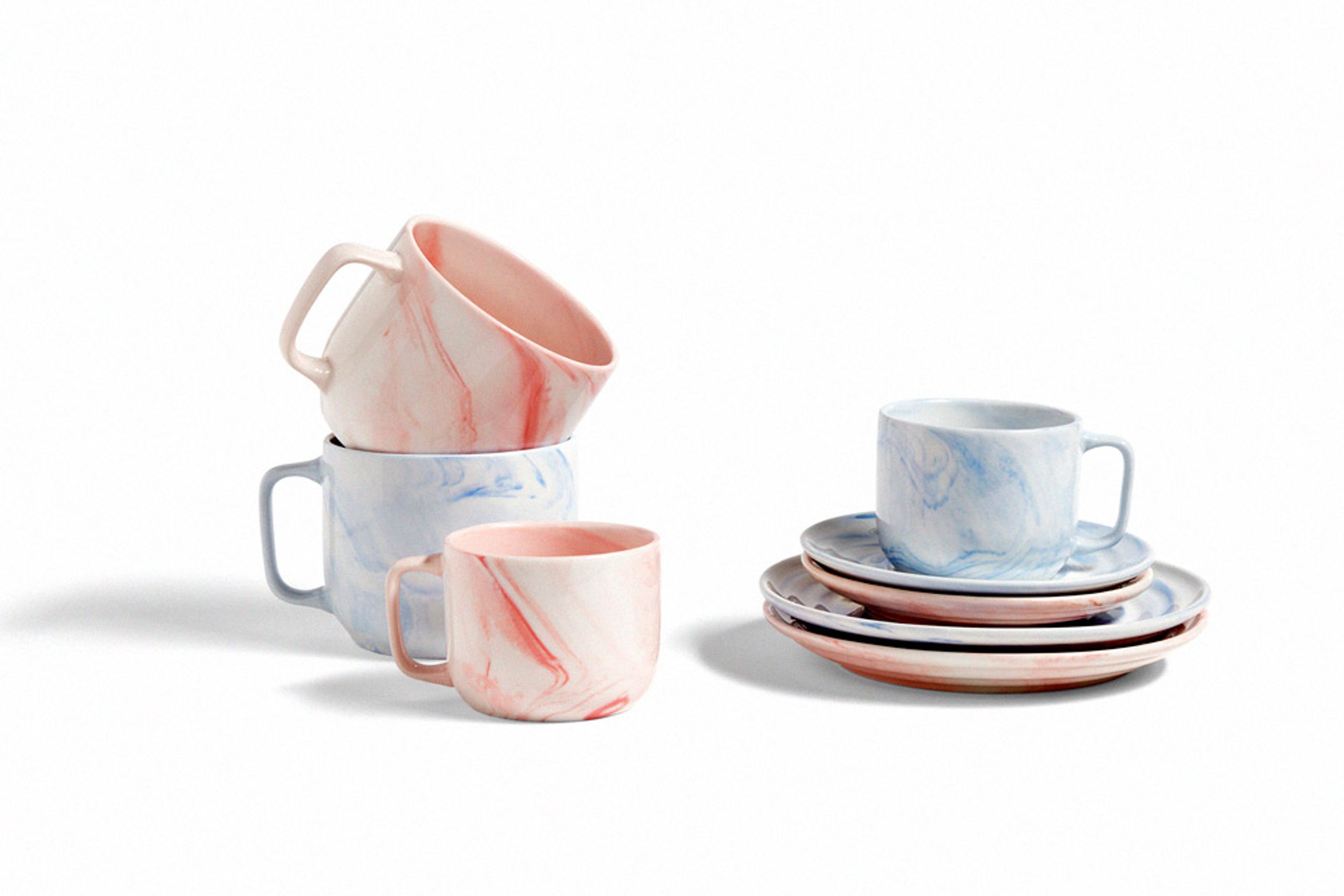 HAY - Talíř - Twist Collection Saucer - Blue - 90 ml