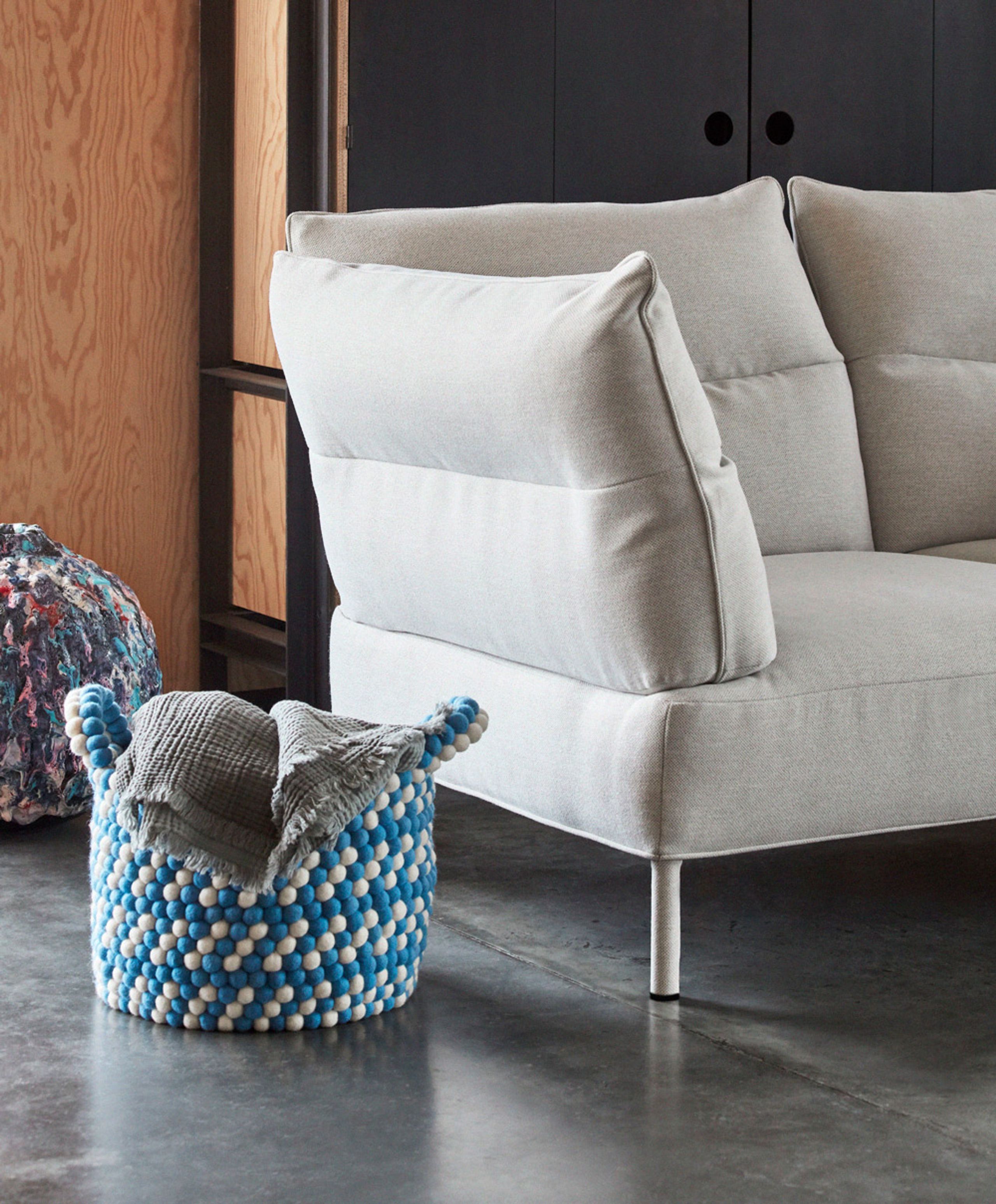 HAY - Basket - Bead Basket - Blue Dash w/ Handles