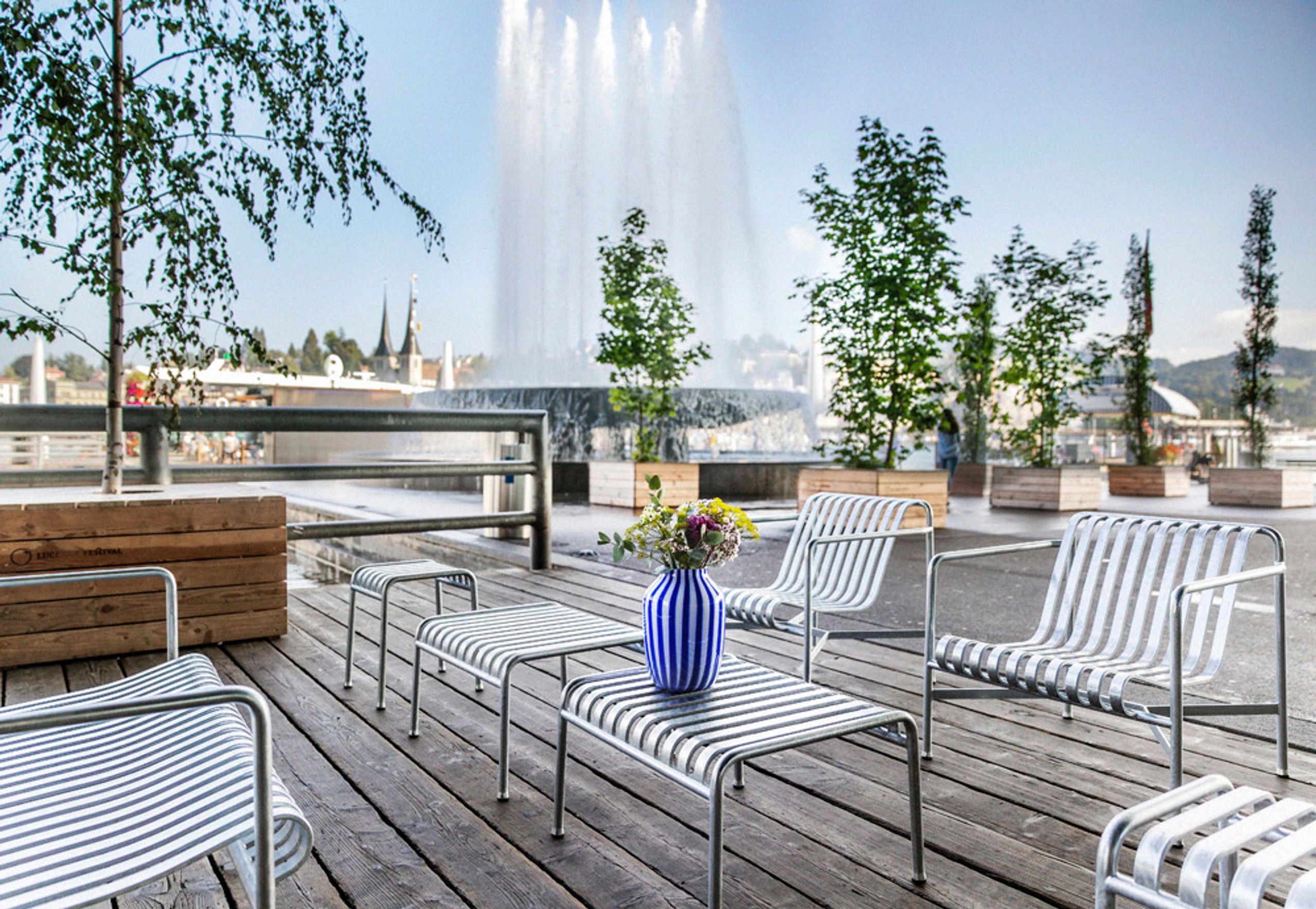 HAY - Lounge stoel - PALLISADE / Lounge Chair - Low - Hot Galvanised