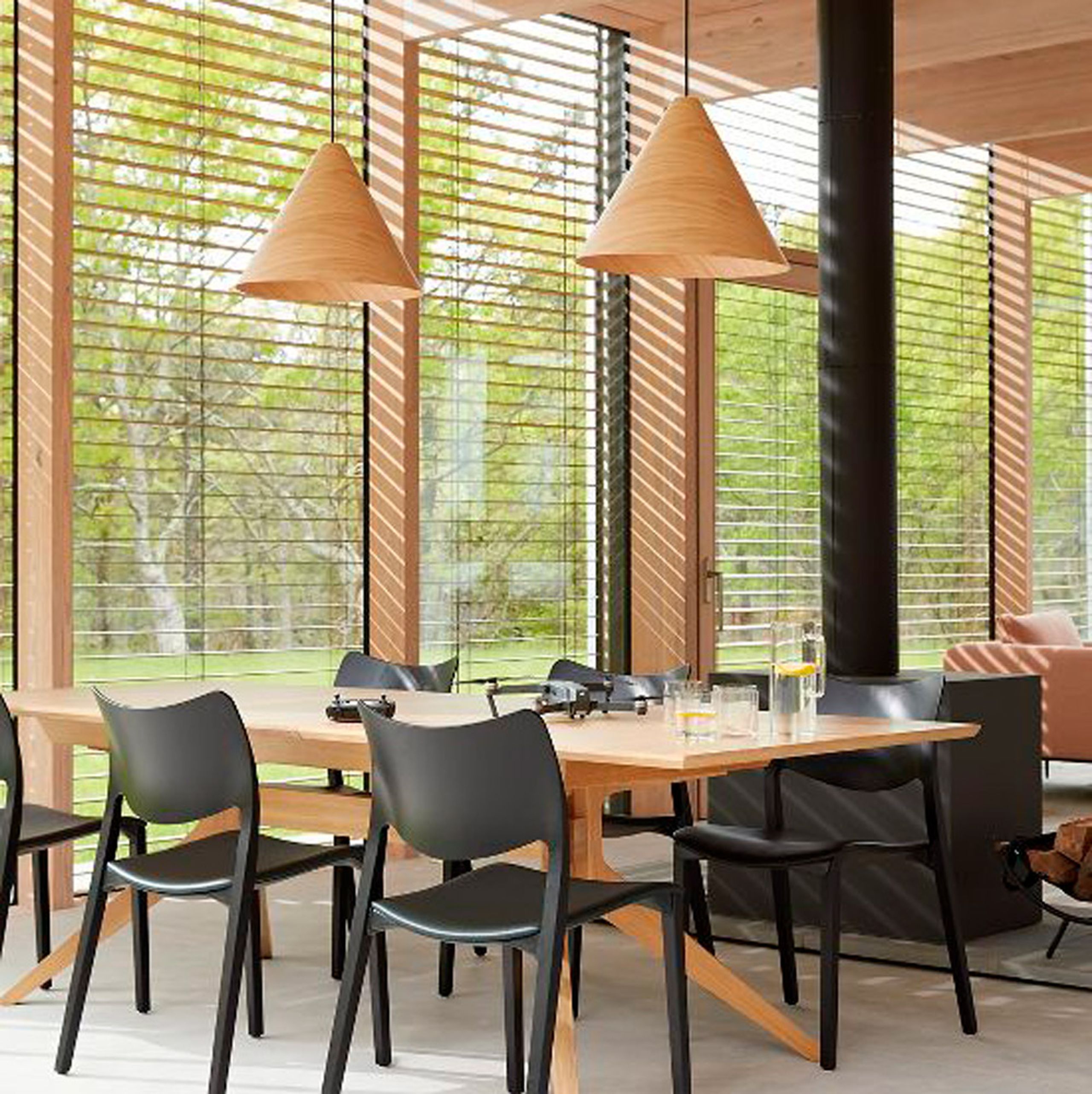 HAY - Lampe - 30 Degrees With Cord Set Pendant - Matt - Black - Large