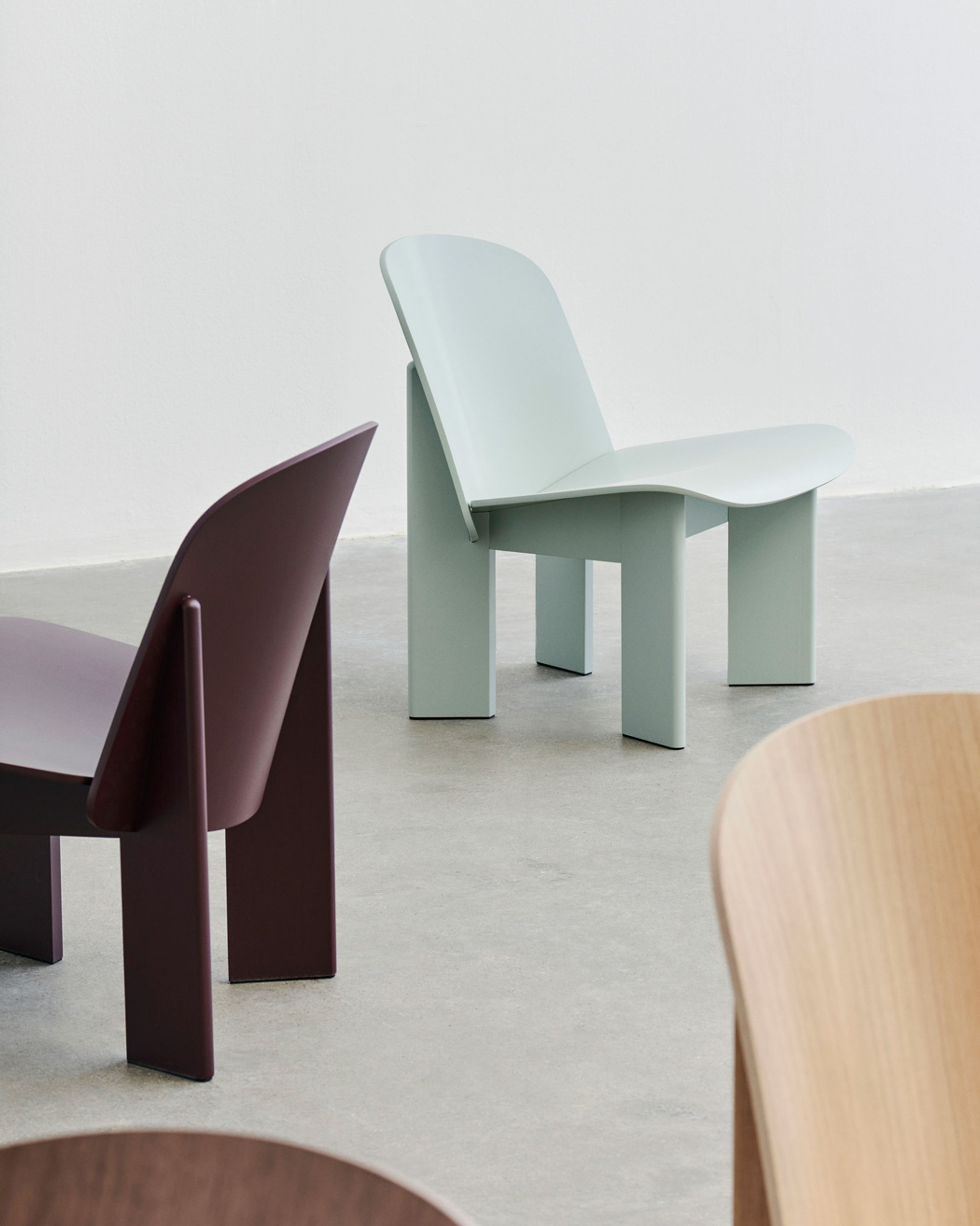 HAY - Lounge chair - Chisel Lounge Chair | Front Upholstery - Eucalyptus Lacquered Beech / Metaphor 023