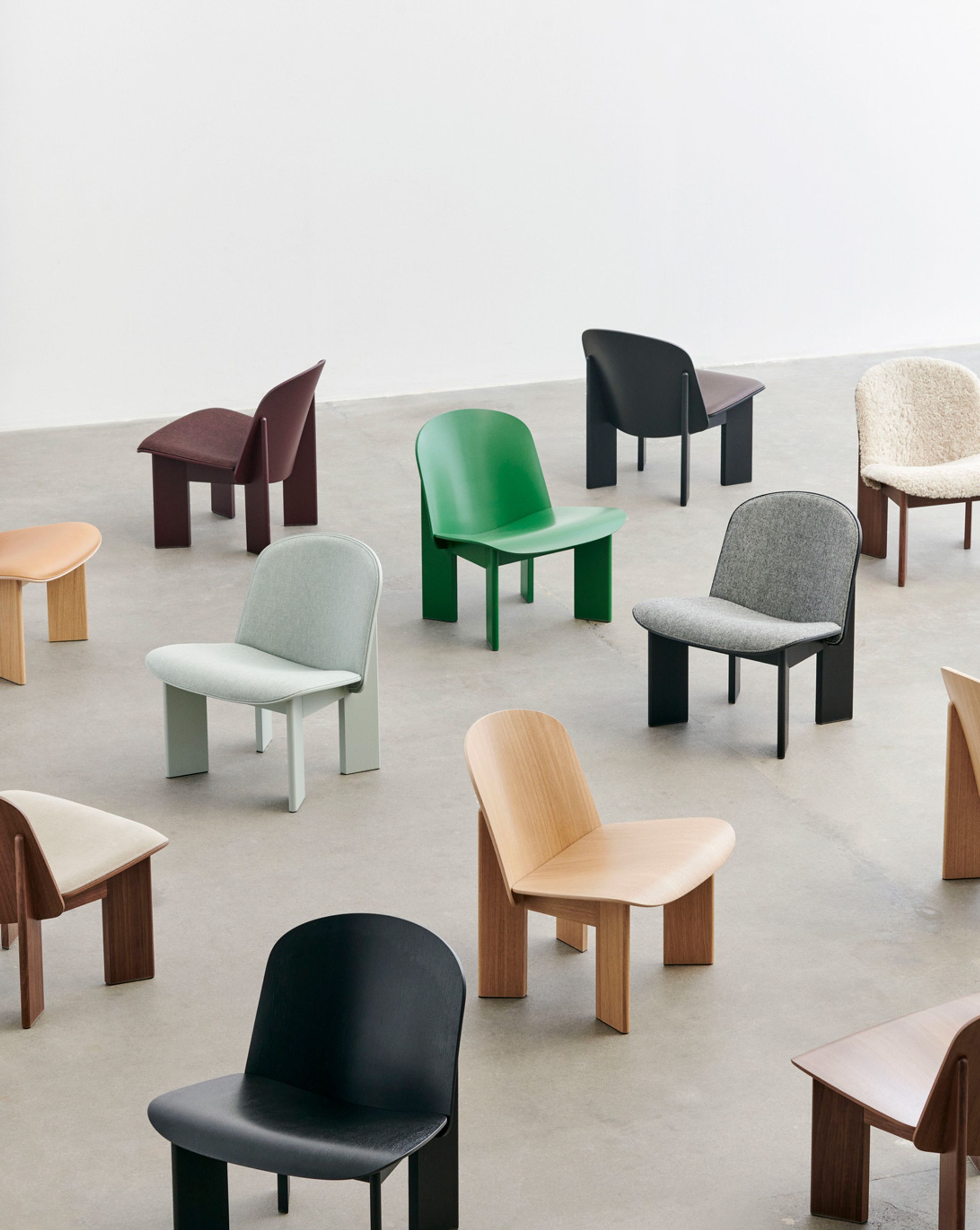 HAY - Lounge chair - Chisel Lounge Chair | Front Upholstery - Eucalyptus Lacquered Beech / Metaphor 023