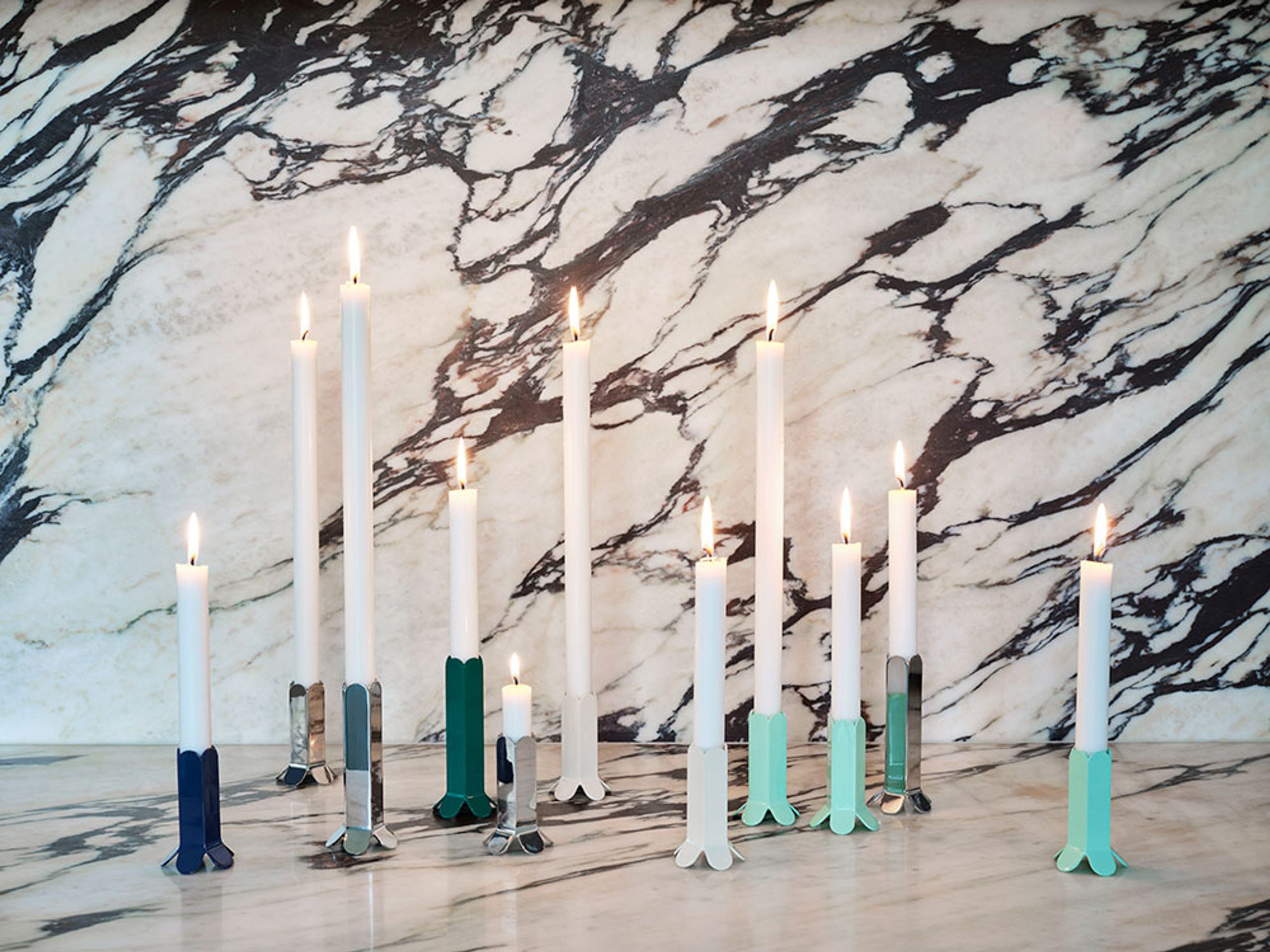 HAY - Candle Holder - Arcs Candleholder - Small - Dark Blue