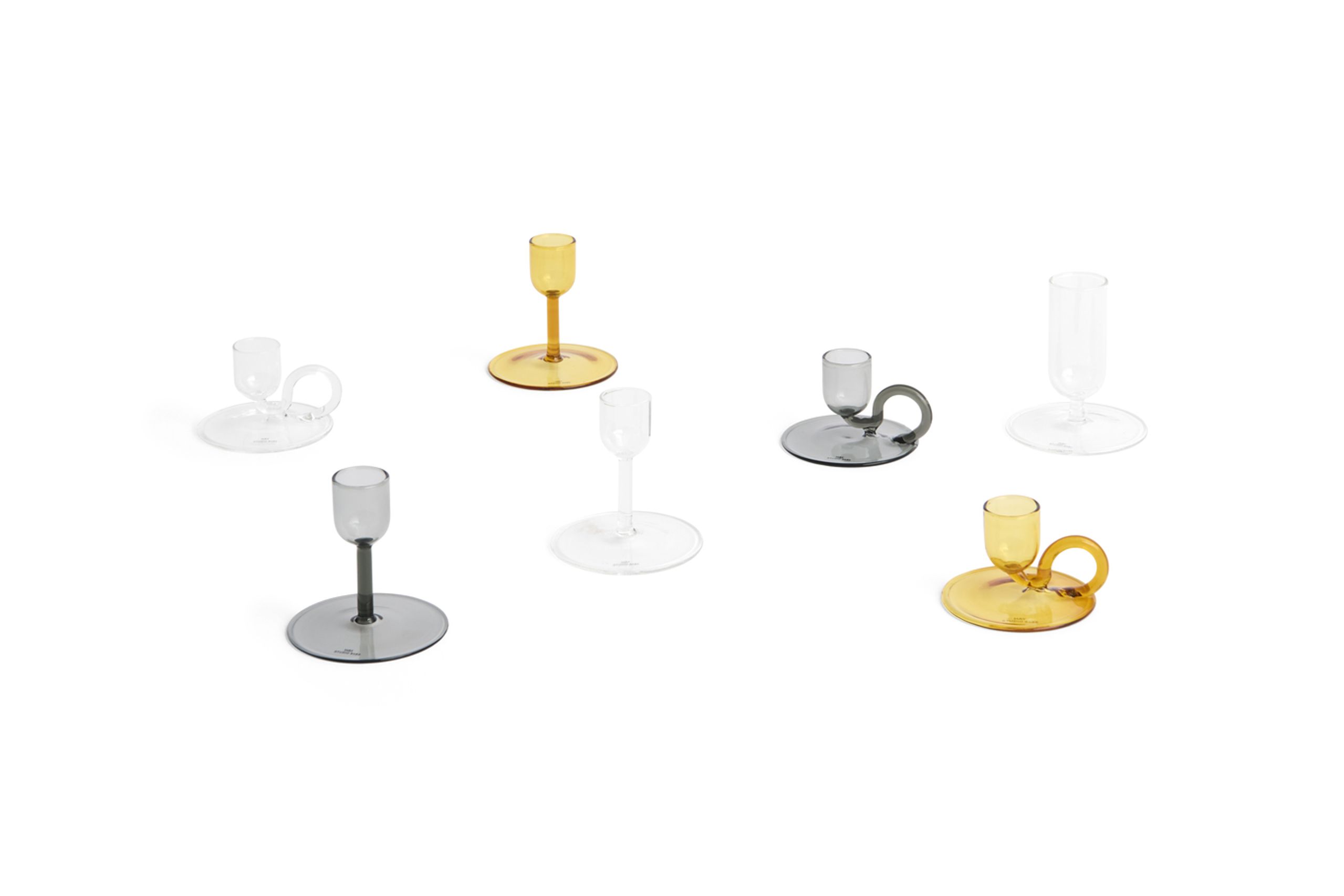 HAY - Lysestage - Tiny Candleholder - Curved - Grey