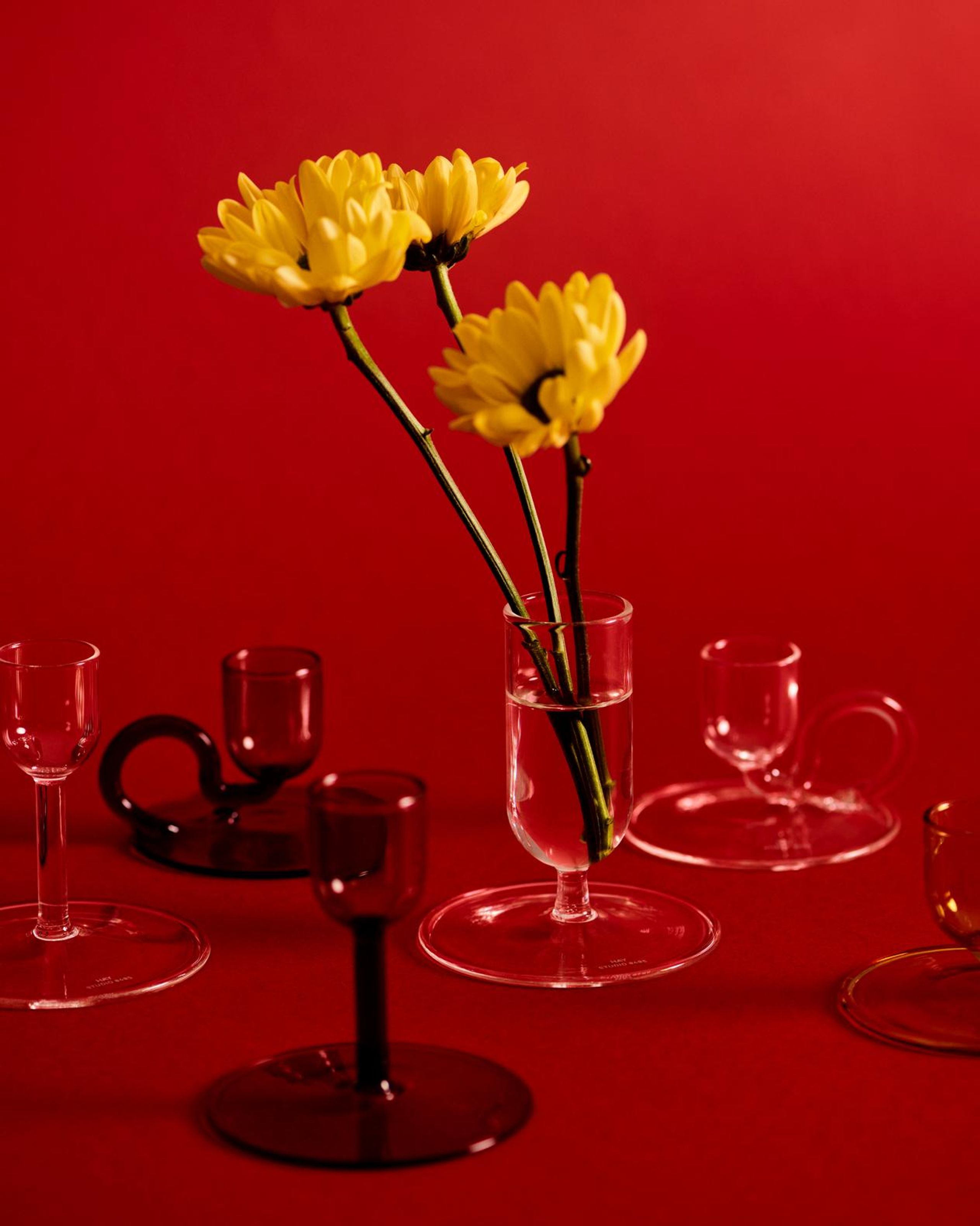 HAY - Lysestage - Tiny Candleholder - Straight - Yellow