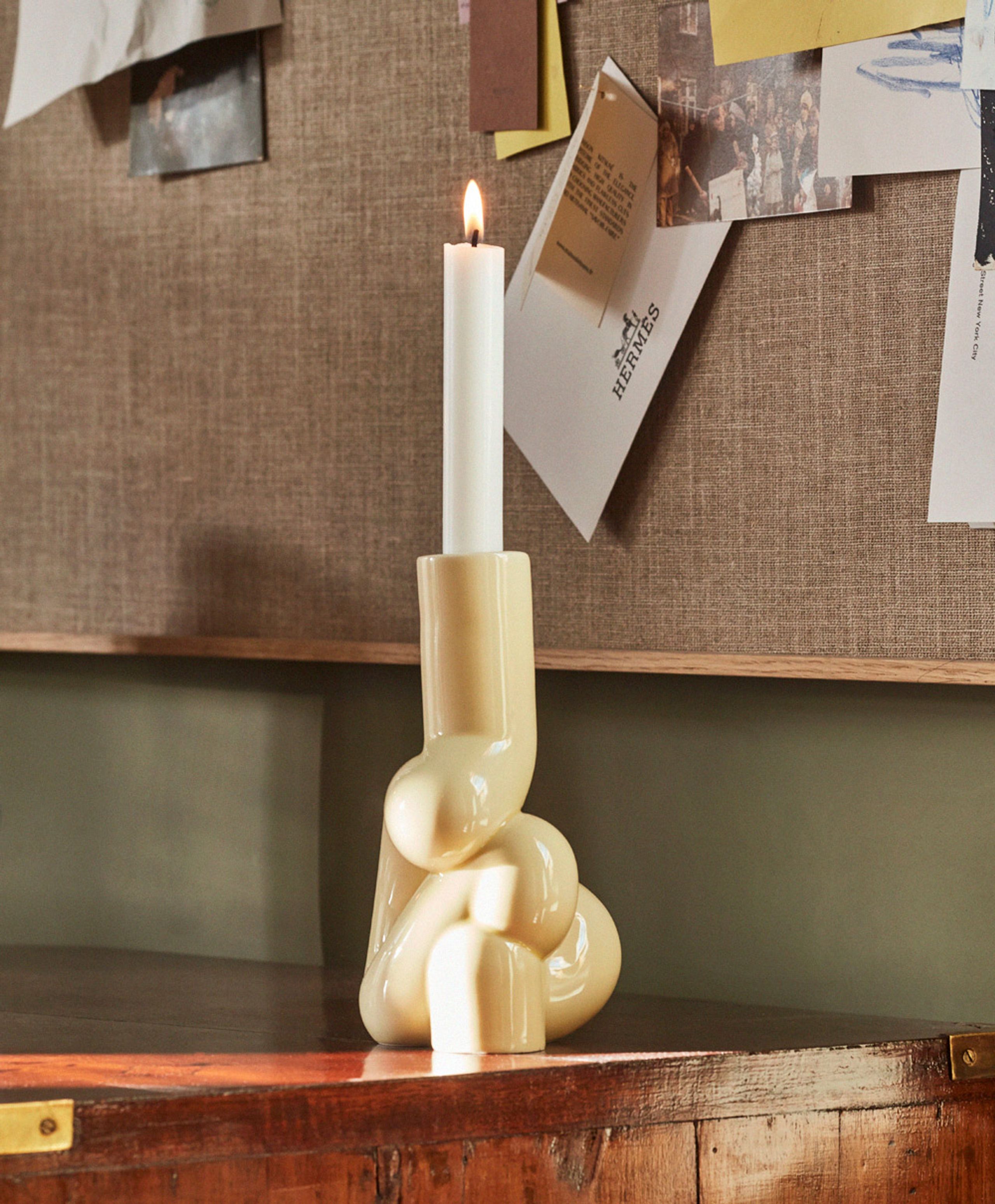 HAY - Candlestick - W&S Candleholder - Soft Soft Yellow