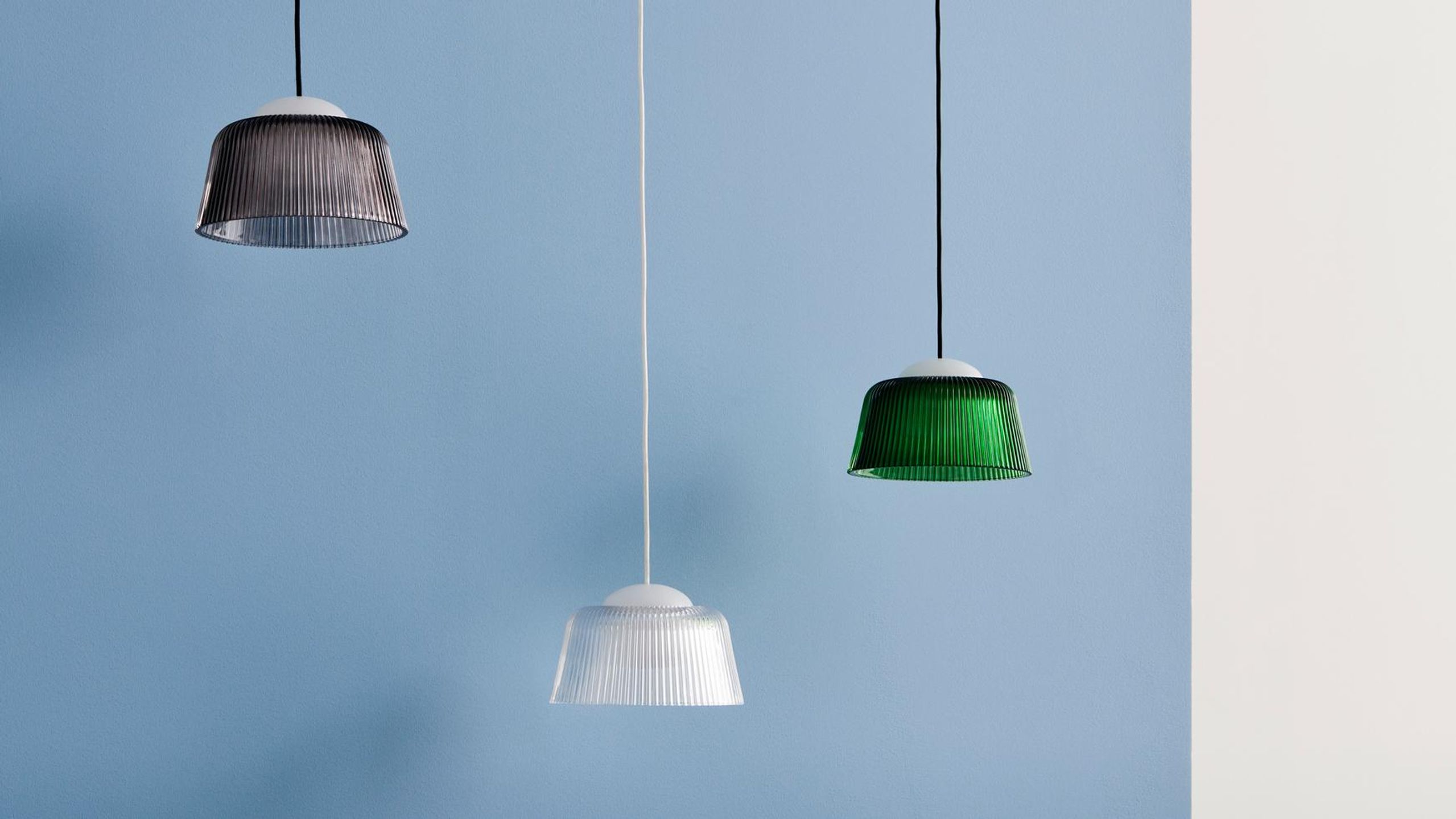 HAY - Pendant Lamp - Brim Pendant - Bottle green glass