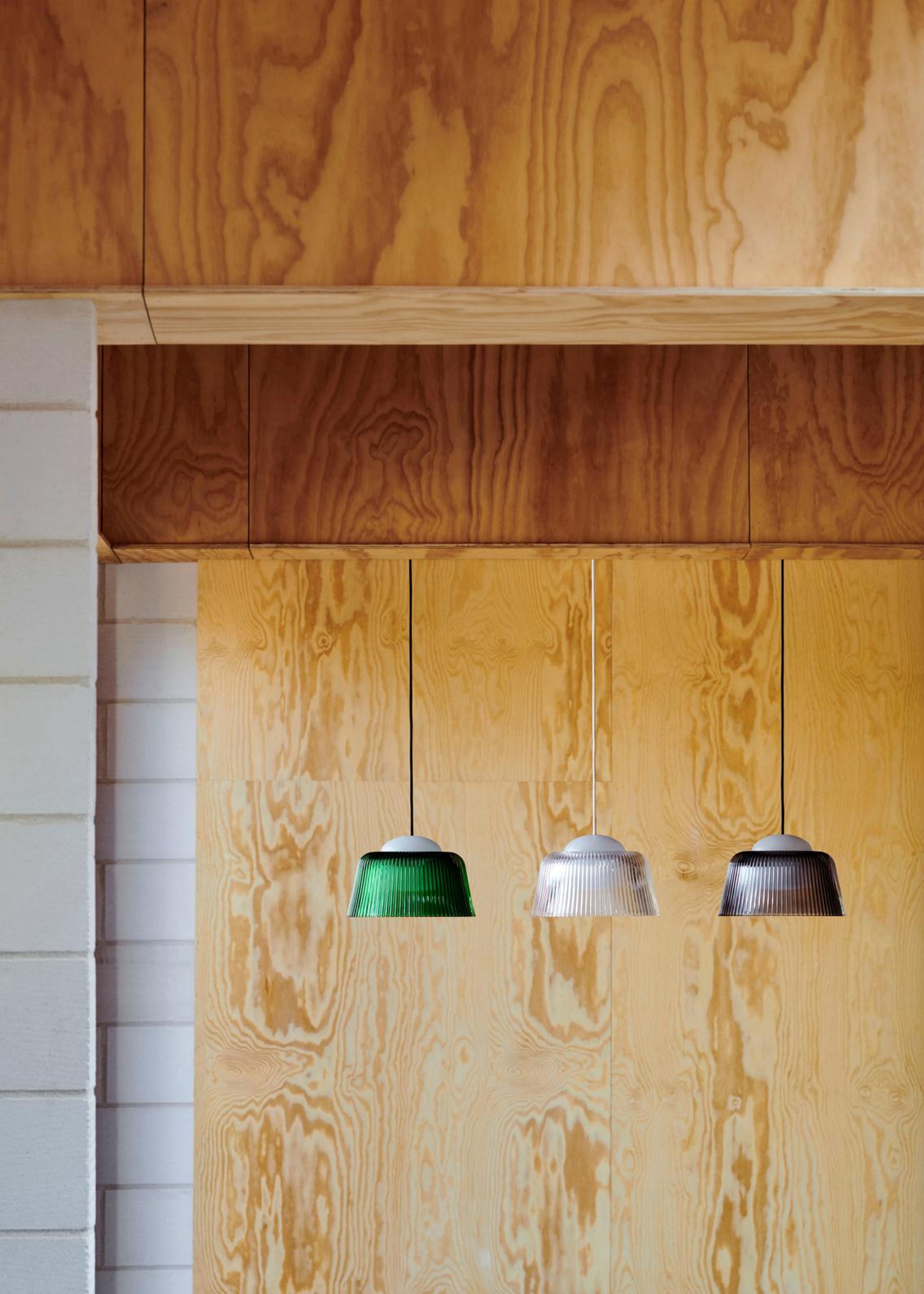 HAY - Pendant Lamp - Brim Pendant - Bottle green glass