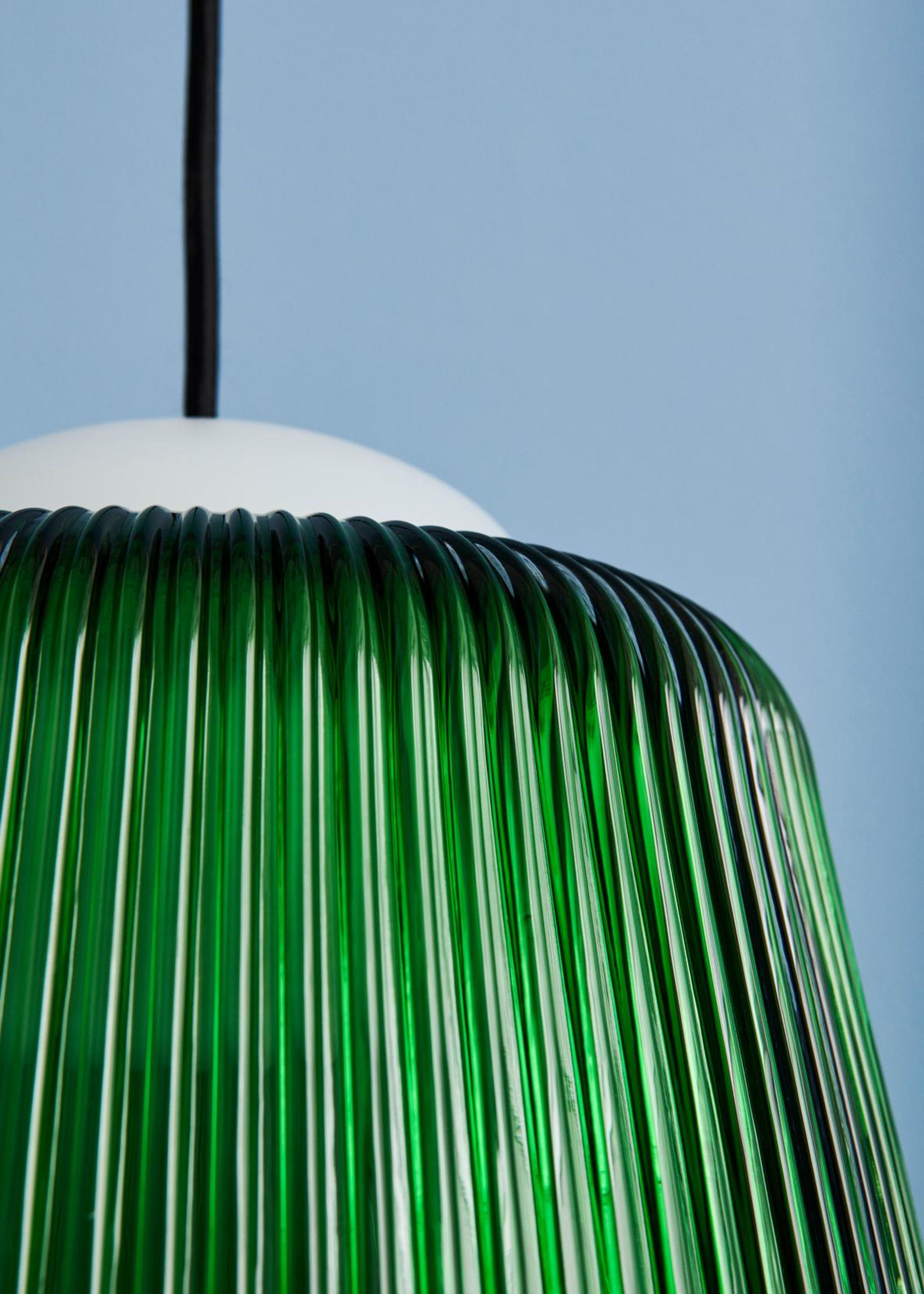 HAY - Pendant Lamp - Brim Pendant - Bottle green glass