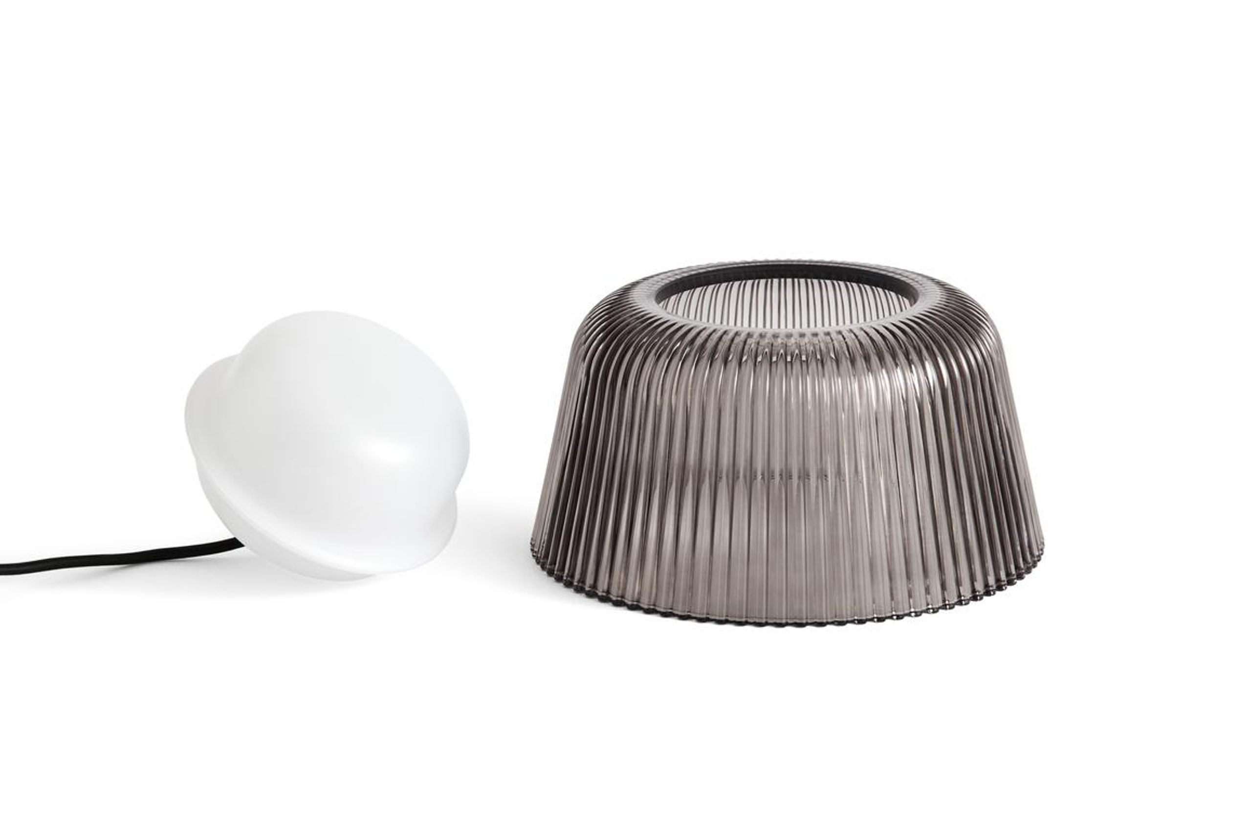 HAY - Péndulo - Brim Pendant - Smoked grey glass