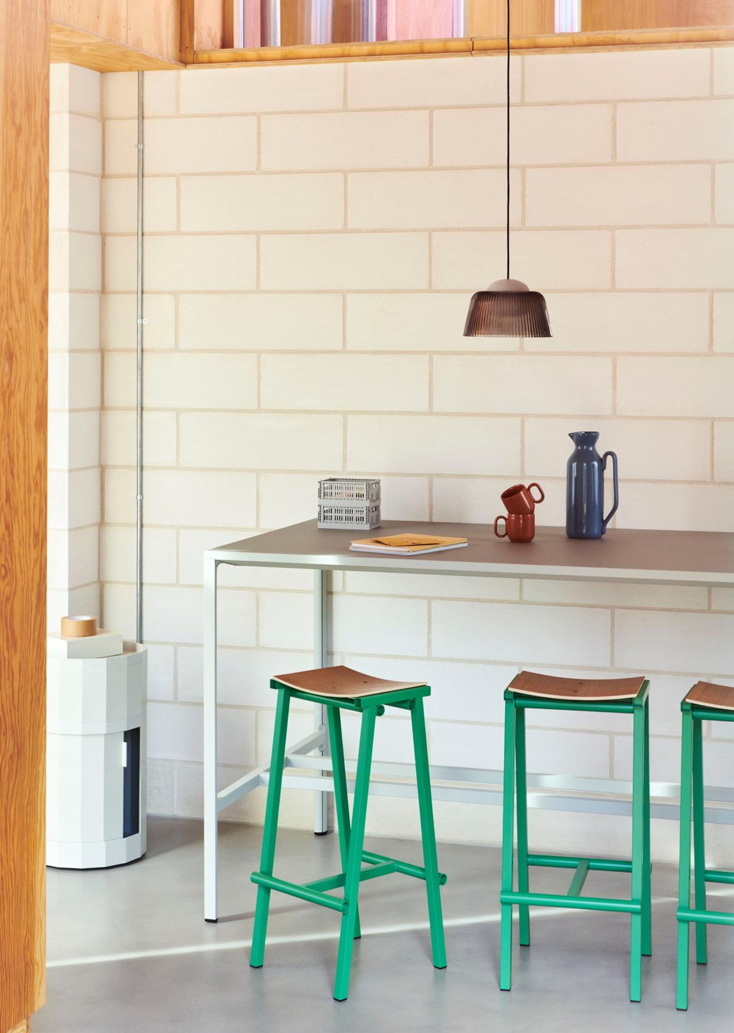 HAY - Péndulo - Brim Pendant - Smoked grey glass