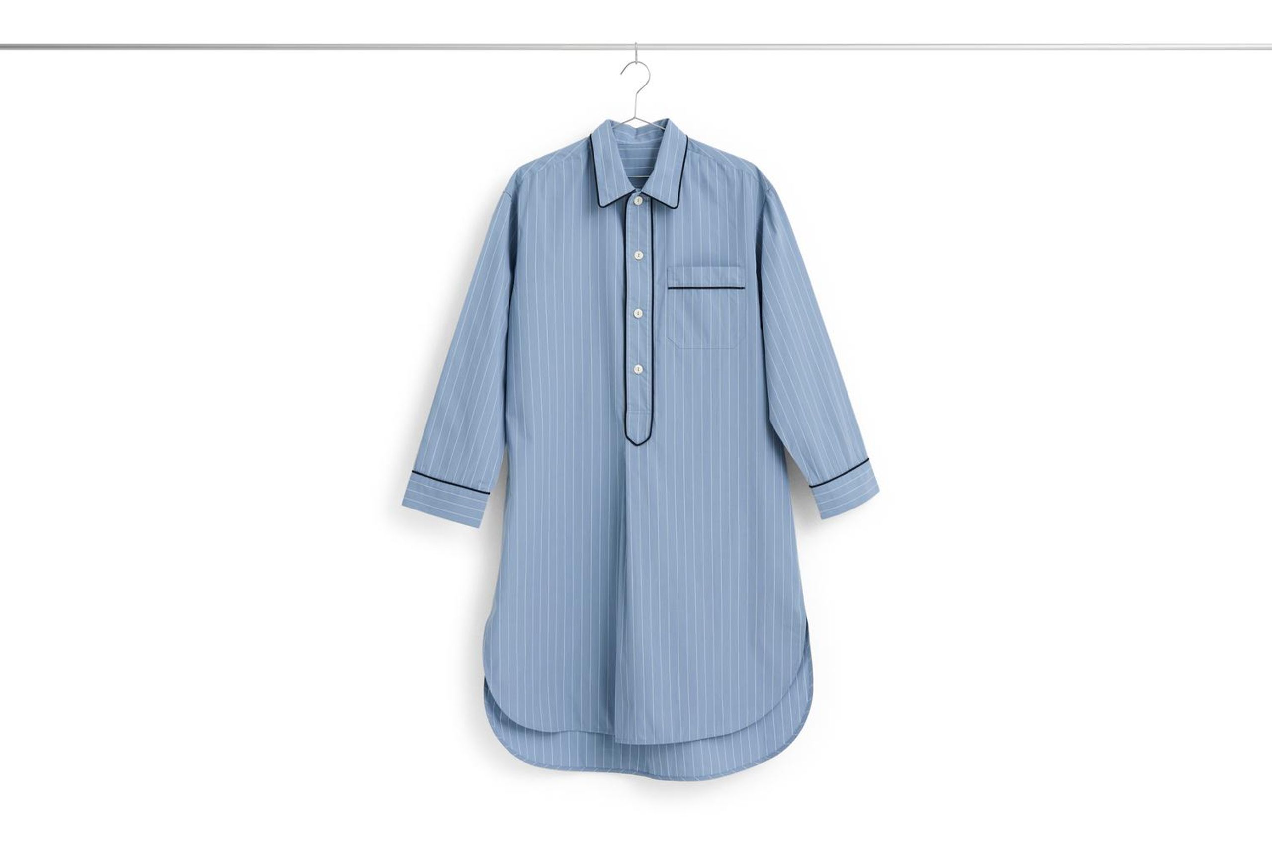 HAY - Pajamas - Fineline Long Nightshirt - Blue