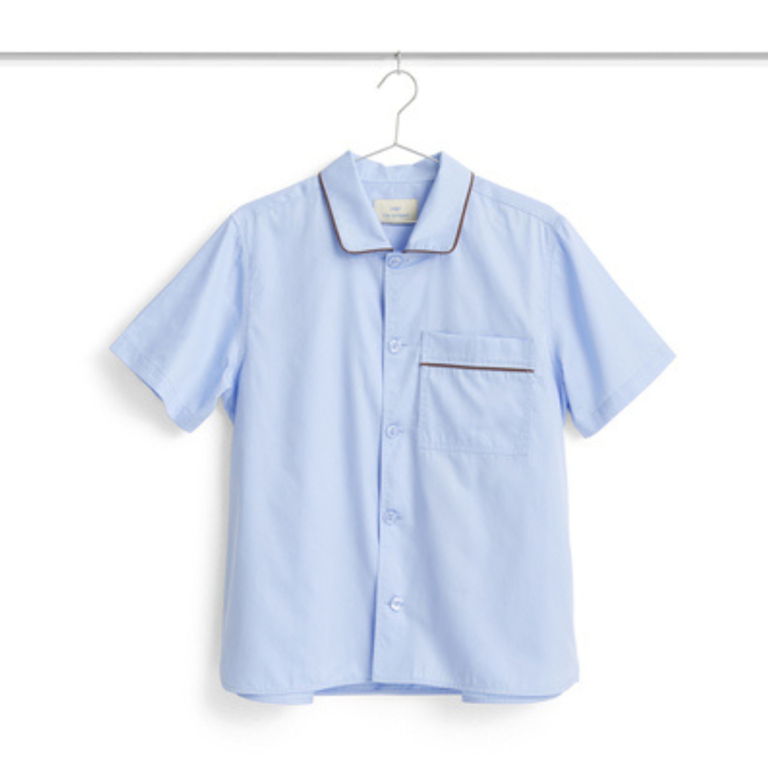 HAY - Pajamas - Outline Pyjama Short Sleeve Shirt - Soft Blue